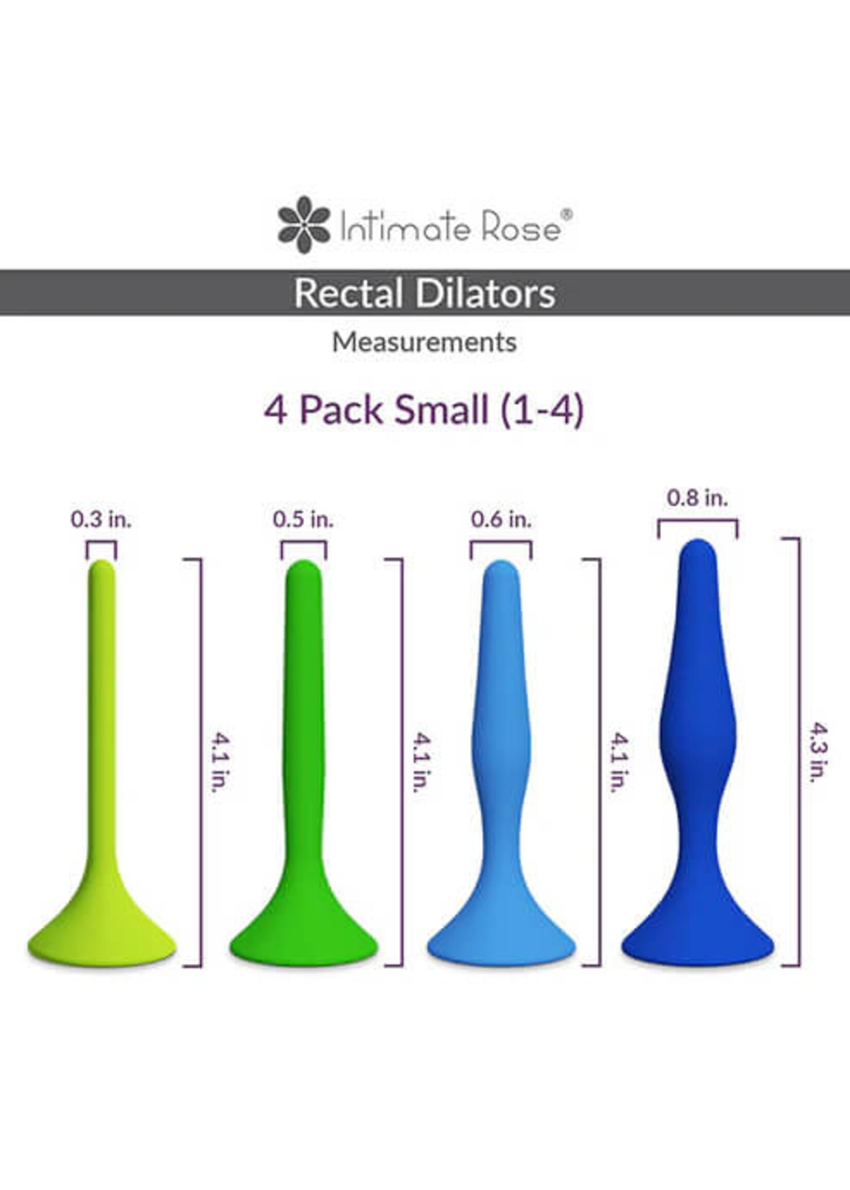 Intimate Rose Small Rectal Trainer Set - Sizes 1 - 4