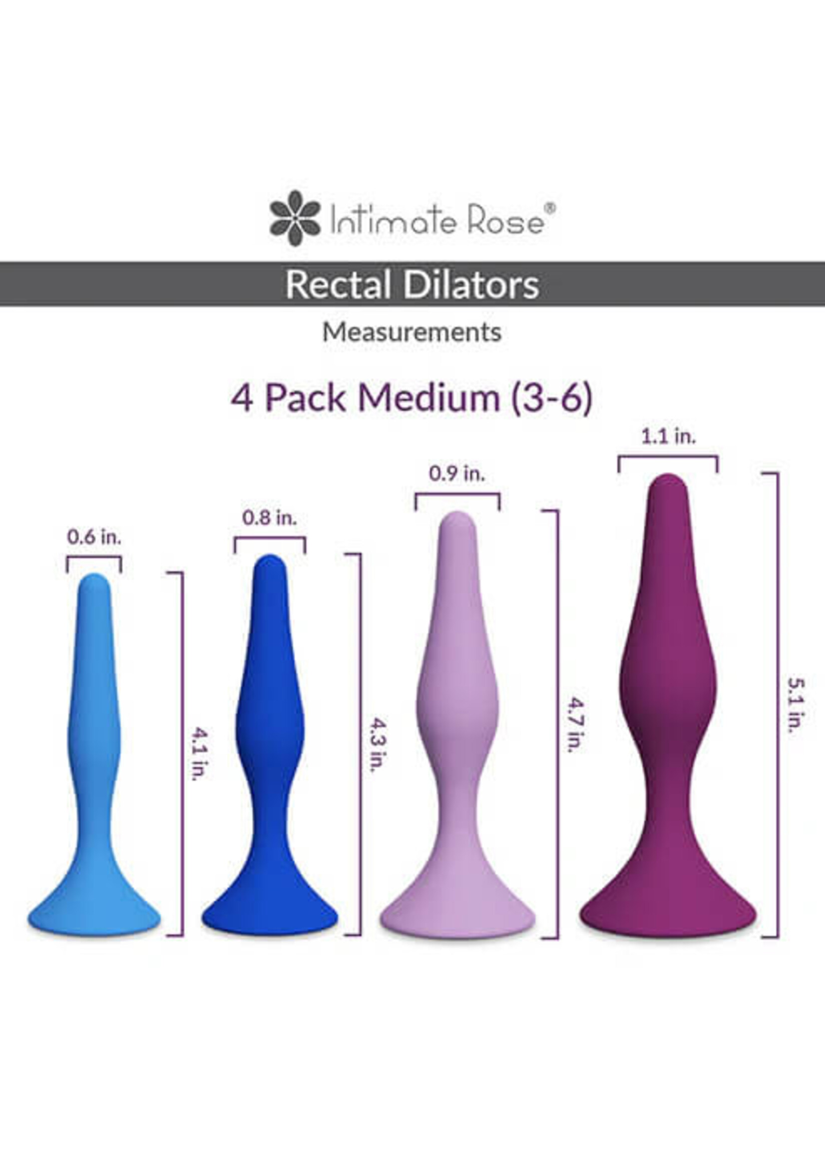 Intimate Rose Medium Rectal Trainer Set - Sizes 3 - 6