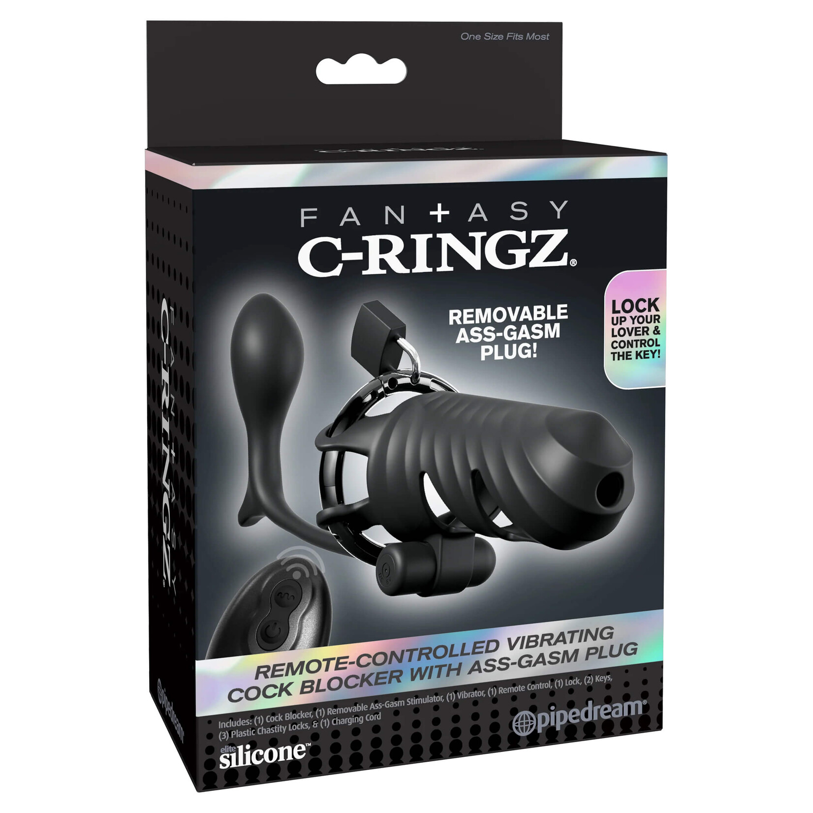 Fantasy C-Ringz Remote-Controlled Vibrating Cock Blocker with Ass-Gasm Plug