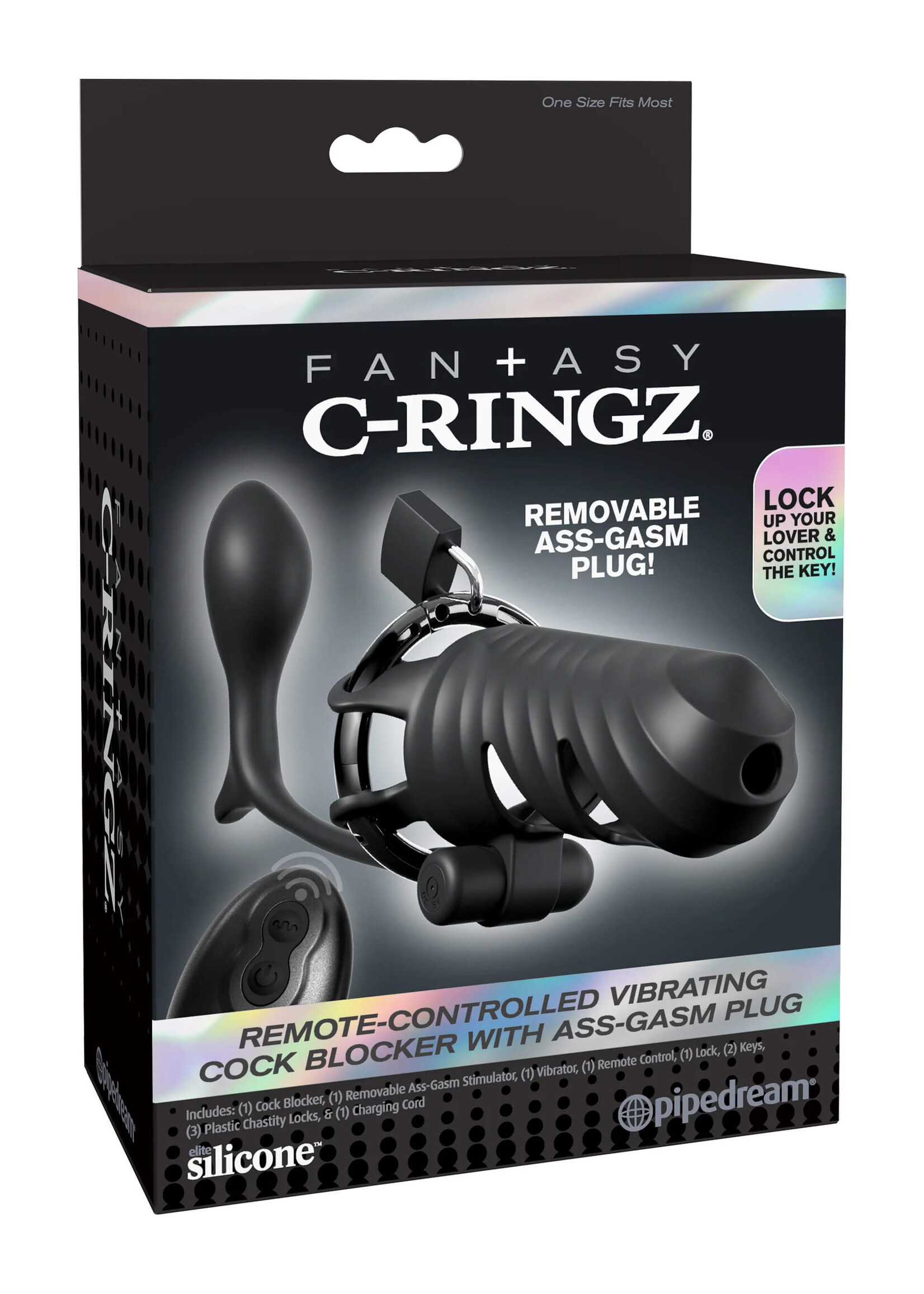 Fantasy C-Ringz Remote-Controlled Vibrating Cock Blocker with Ass-Gasm Plug
