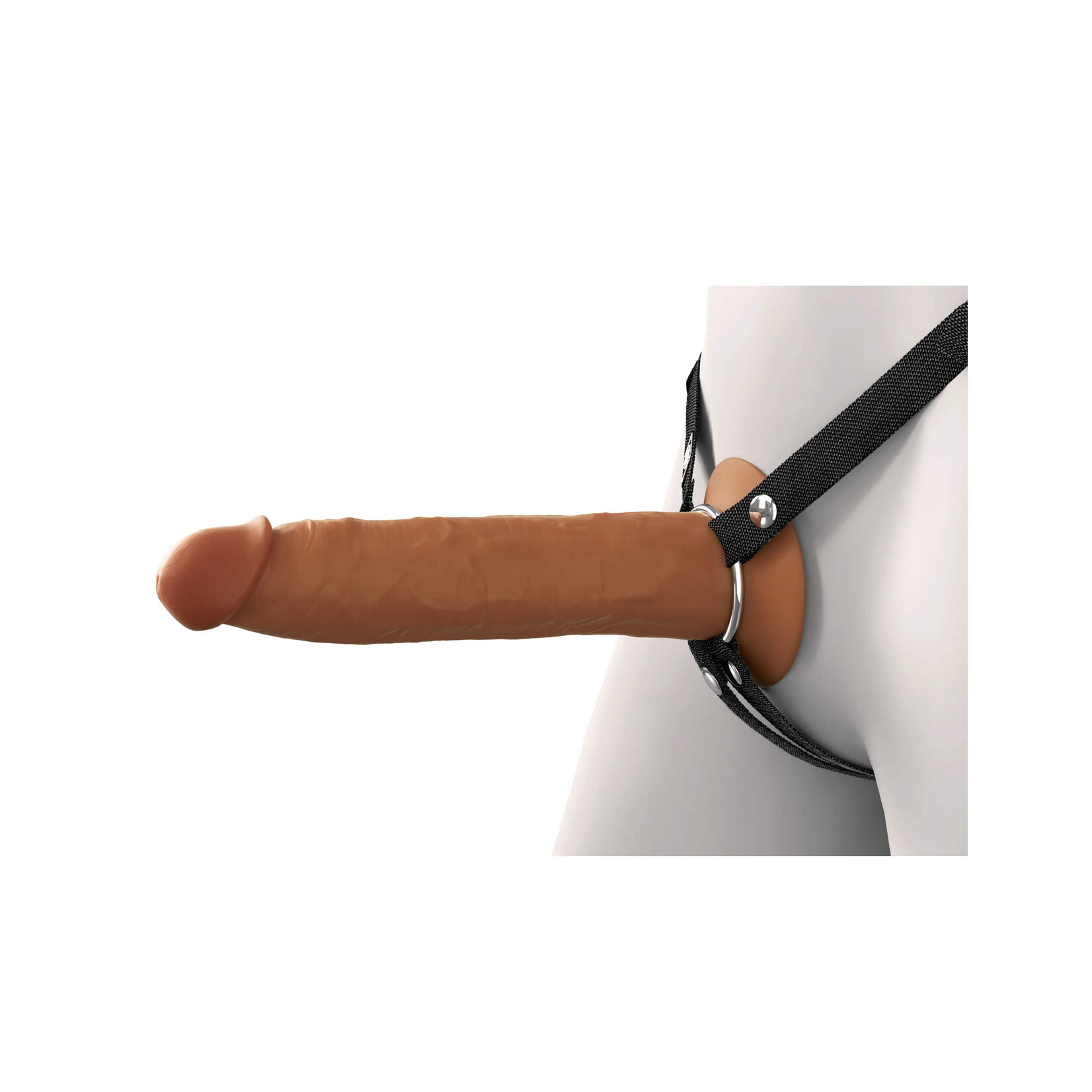 Fantasy X-Tensions Elite Fantasy X-Tensions Elite 9" Hollow Silicone Strap-On - Brown