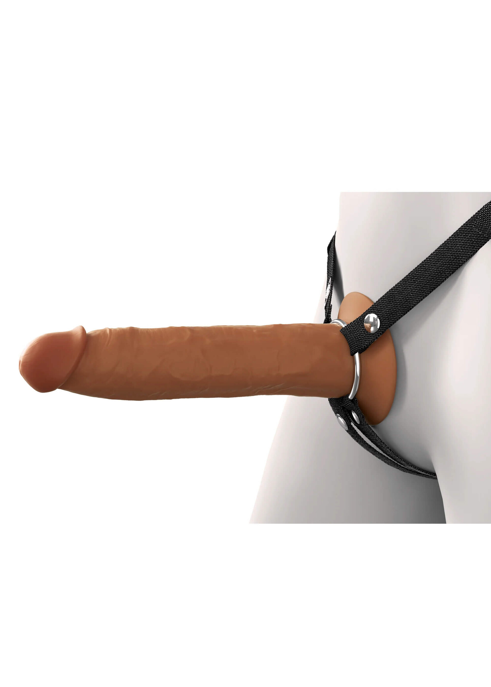 Fantasy X-Tensions Elite Fantasy X-Tensions Elite 9" Hollow Silicone Strap-On - Brown