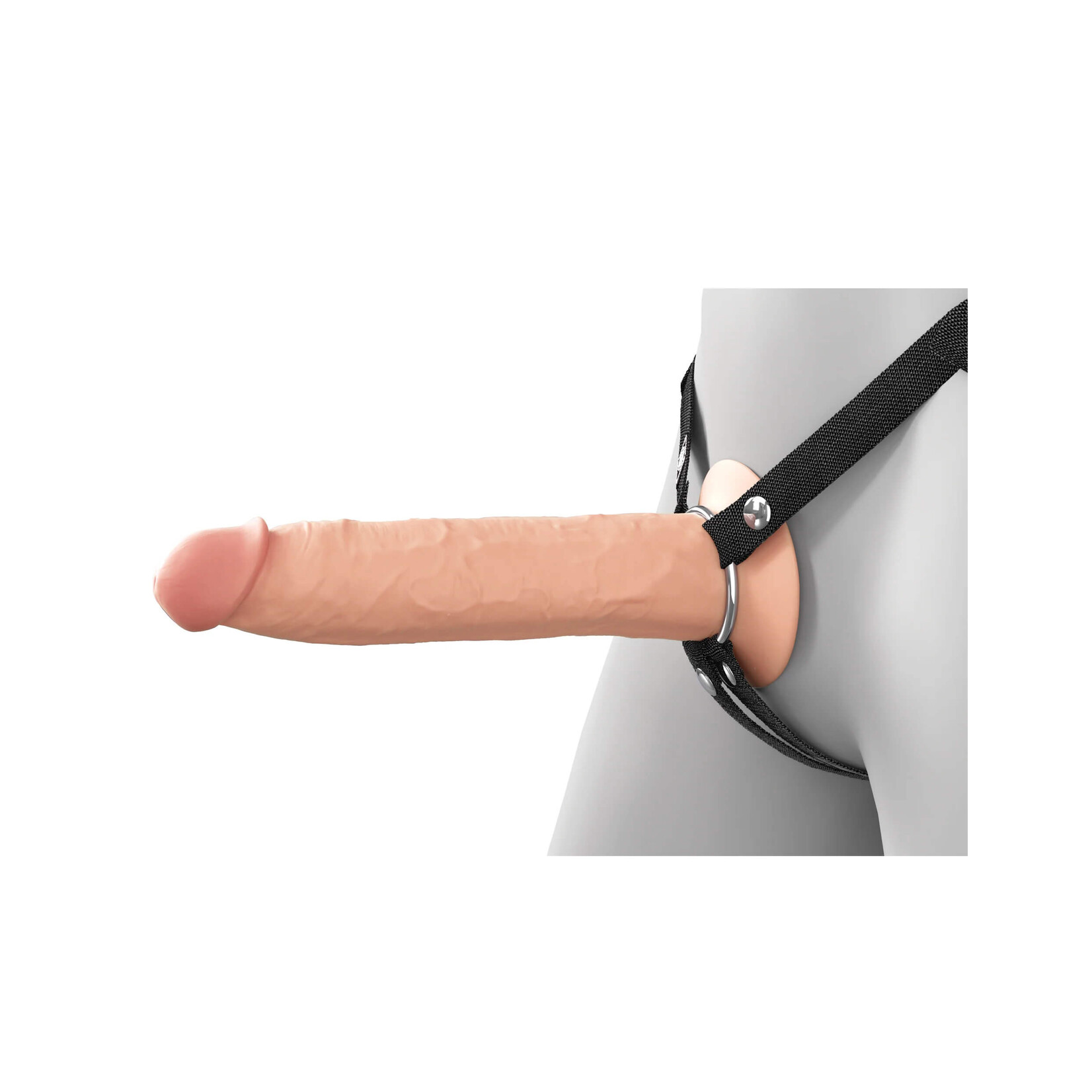 Fantasy X-Tensions Elite Fantasy X-Tensions Elite 9" Hollow Silicone Strap-On - Light