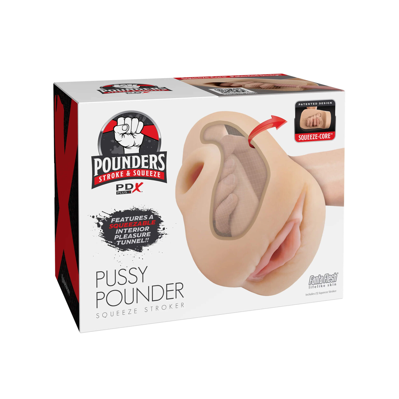 PDX Plus Pussy Pounder Squeeze Stroker - Light