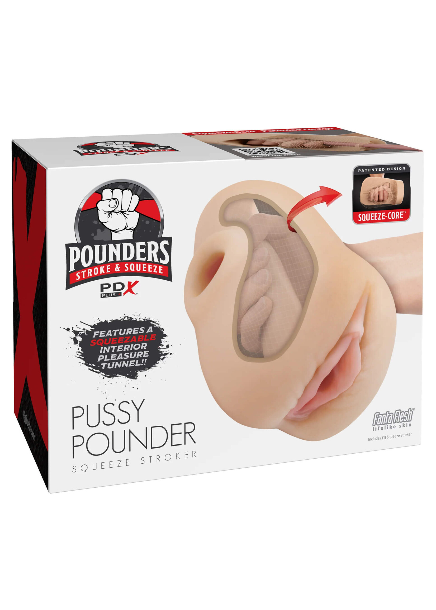 PDX Plus Pussy Pounder Squeeze Stroker - Light