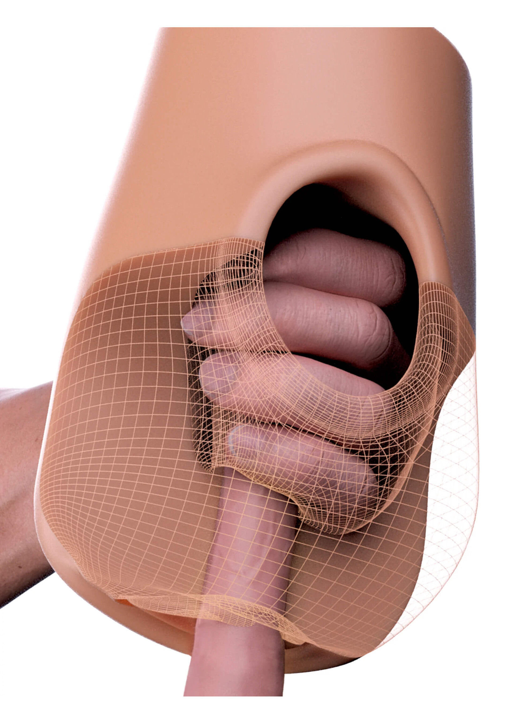 PDX Plus Pussy Pounder Squeeze Stroker - Tan