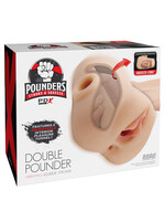 PDX Plus Double Pounder Vibrating Squeeze Stroker - Light