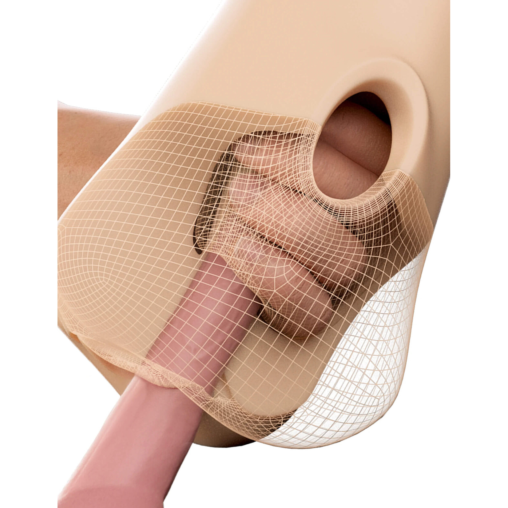 PDX Plus Double Pounder Vibrating Squeeze Stroker - Light