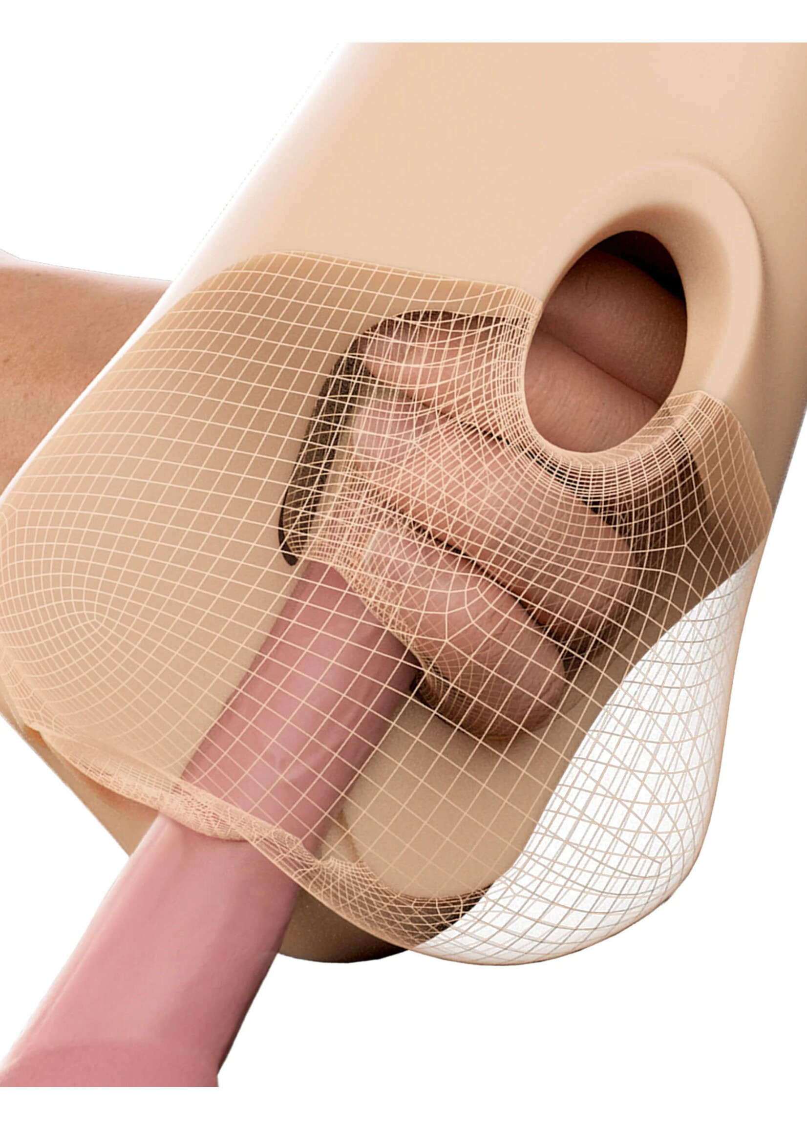 PDX Plus Double Pounder Vibrating Squeeze Stroker - Light