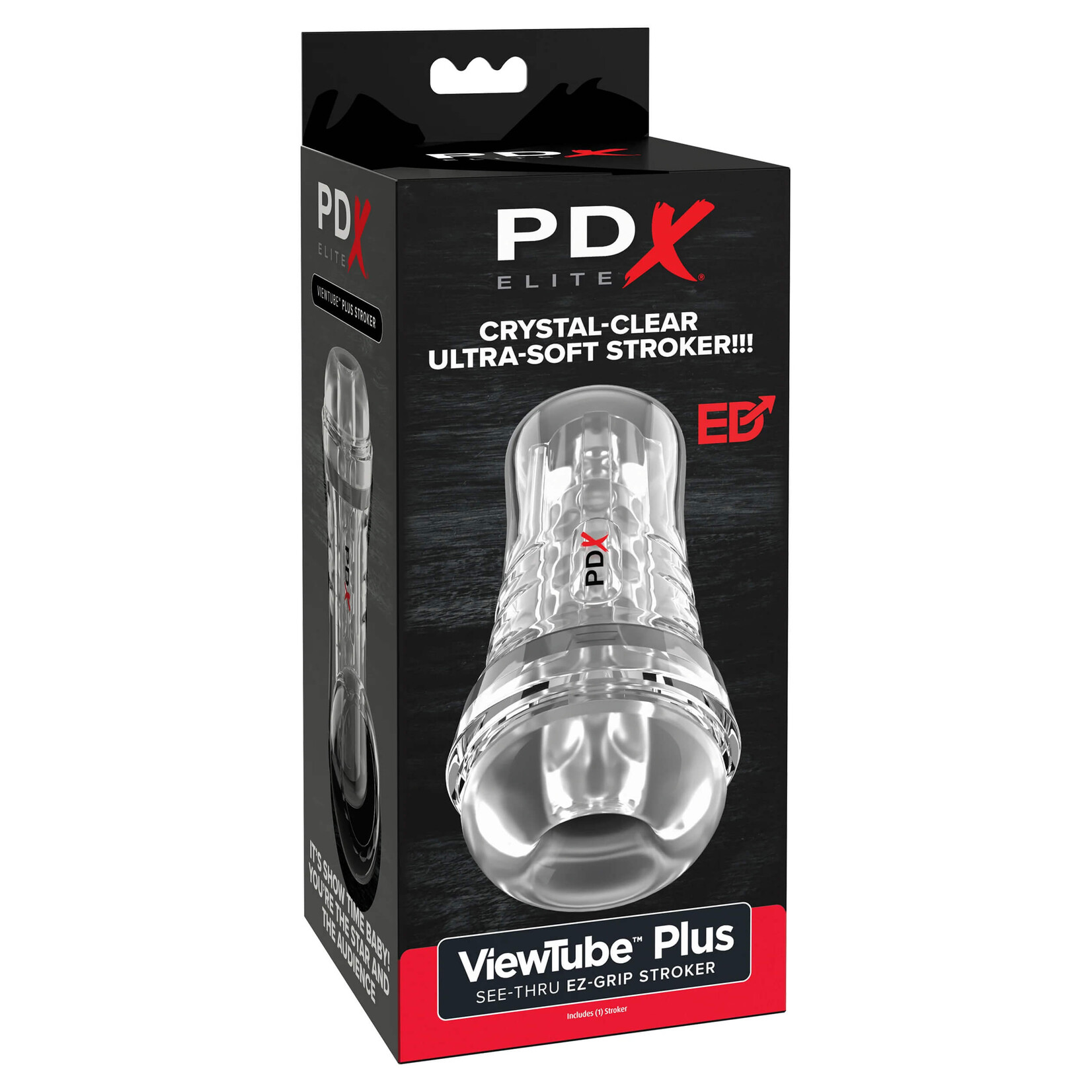 PDX Elite ViewTube Plus See-Thru EZ-Grip Stroker