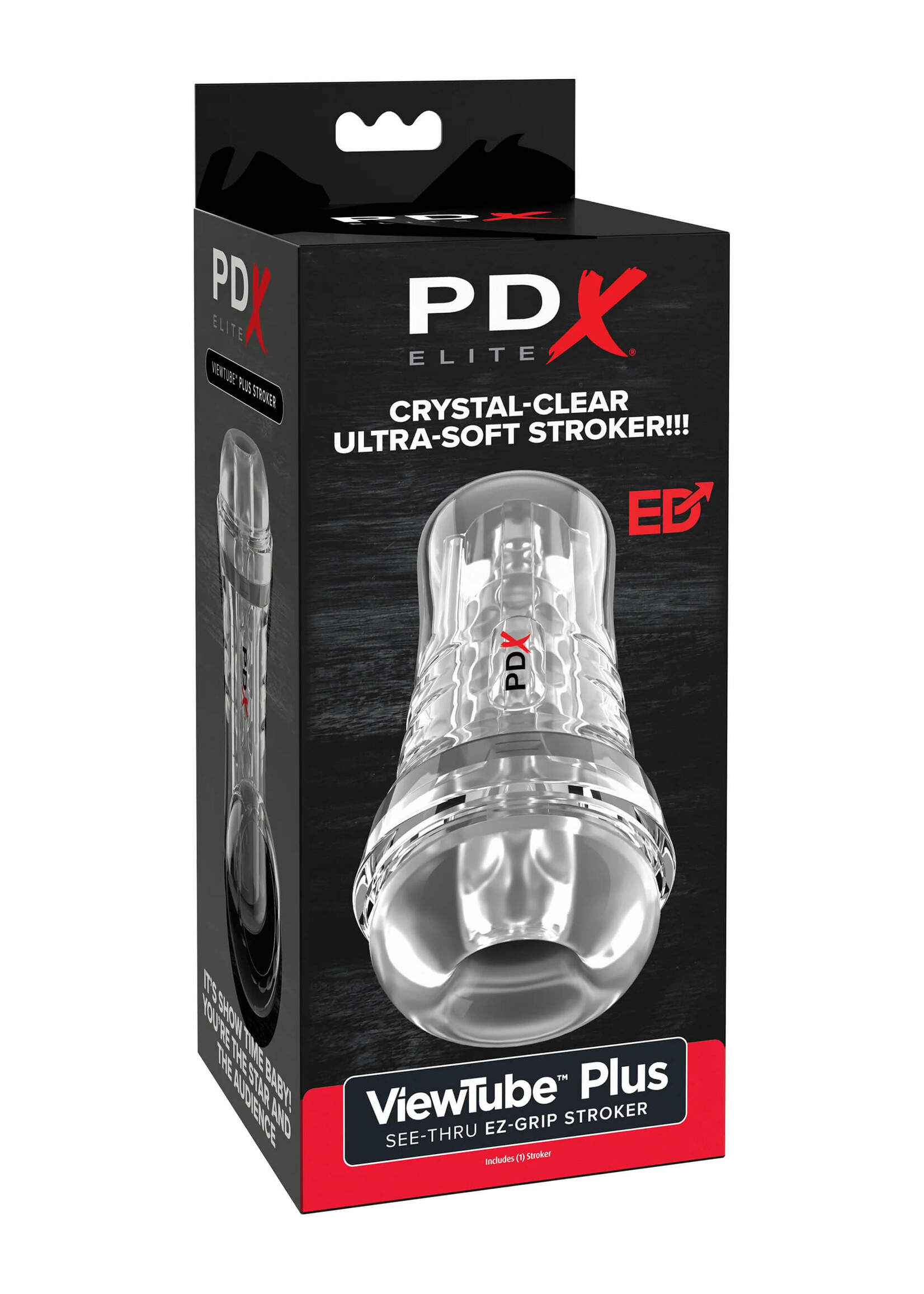 PDX Elite ViewTube Plus See-Thru EZ-Grip Stroker