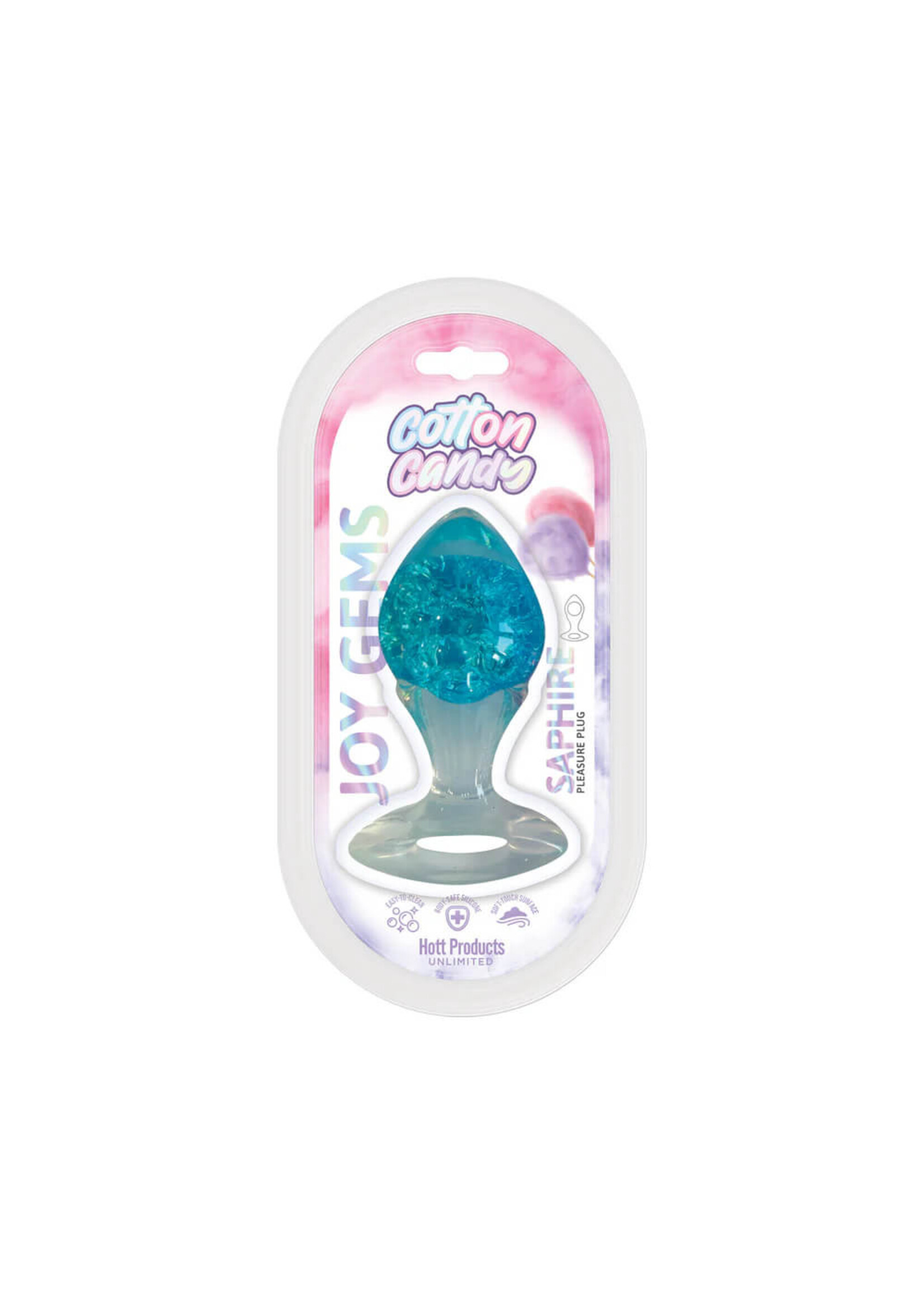 Cotton Candy Joy Gems Sapphire Silicone Plug
