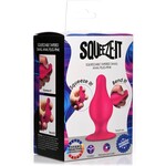 XR Brands Squeeze-It Squeezeable Tapered Anal Plug Small-Pink