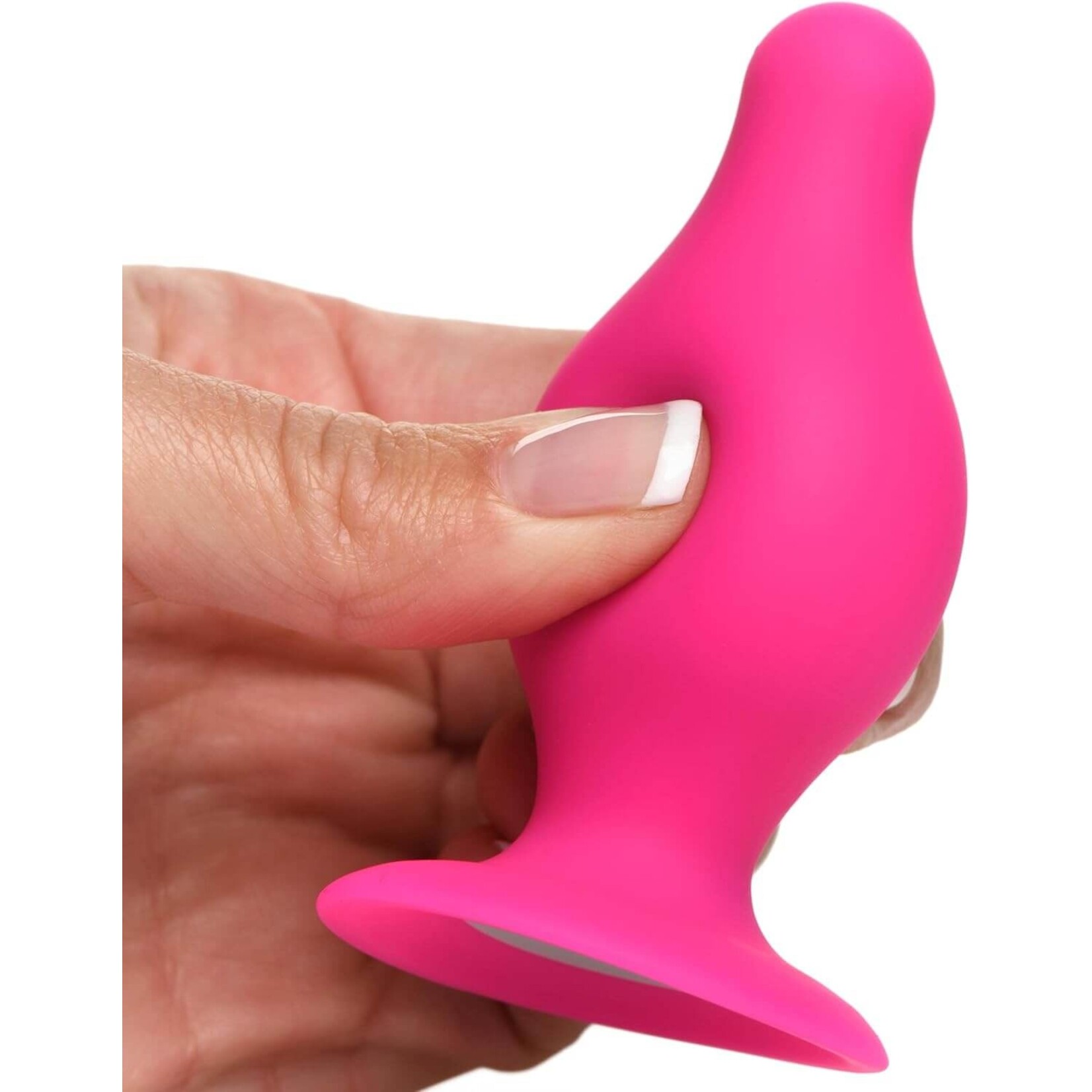 XR Brands Squeeze-It Squeezeable Tapered Anal Plug Small-Pink