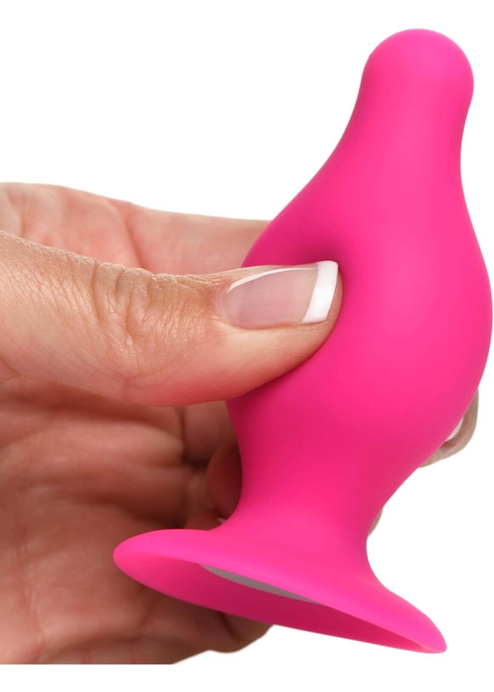 XR Brands Squeeze-It Squeezeable Tapered Anal Plug Small-Pink