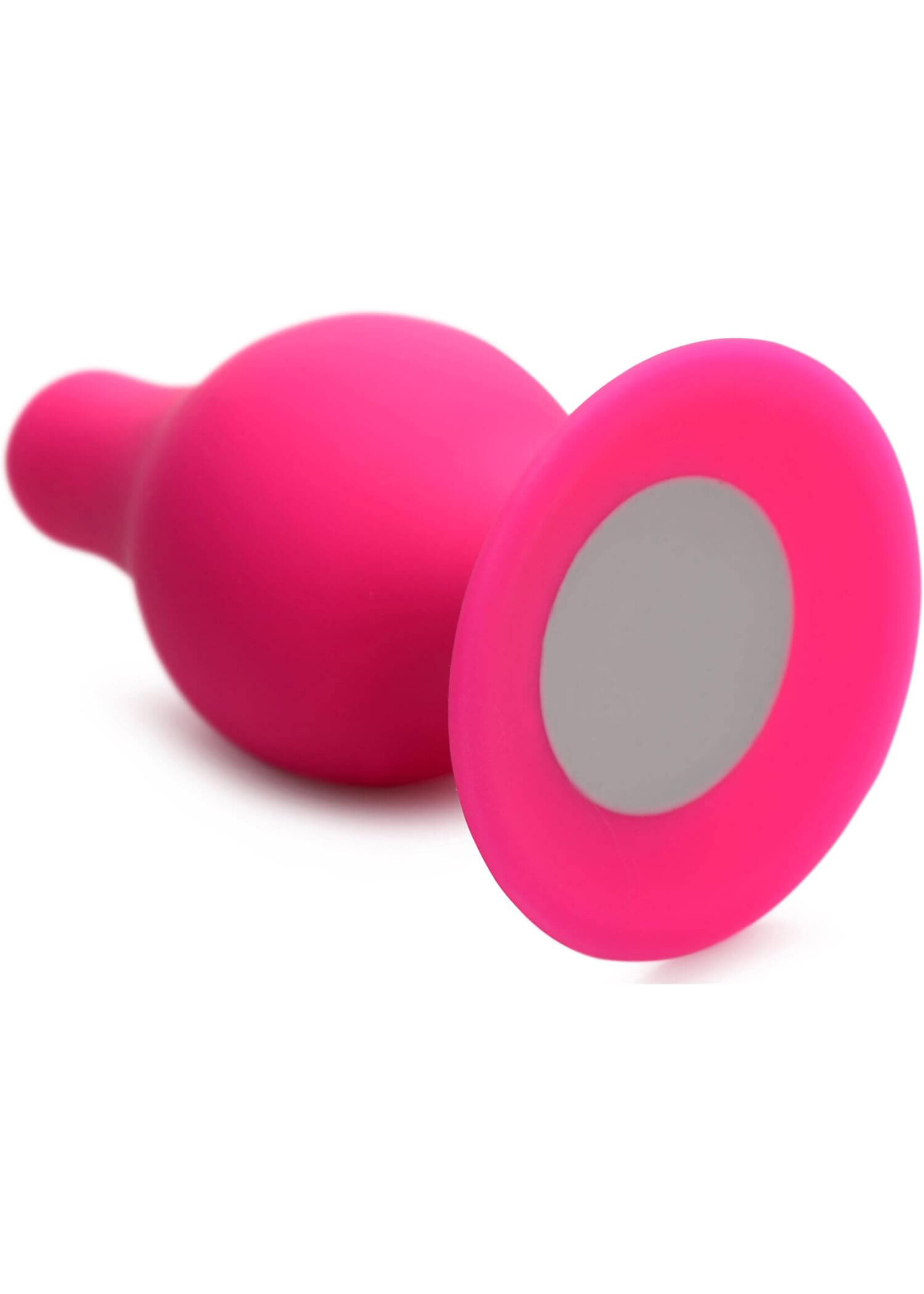 XR Brands Squeeze-It Squeezeable Tapered Anal Plug Small-Pink