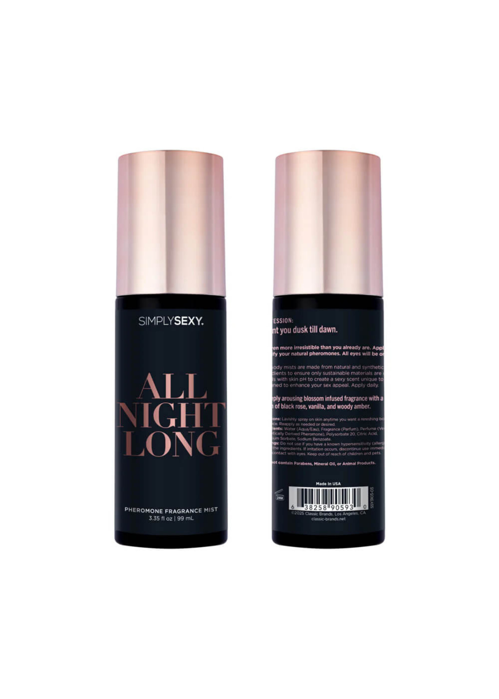 Classic Brands Simply Sexy Pheromone Body Mist - All Night Long