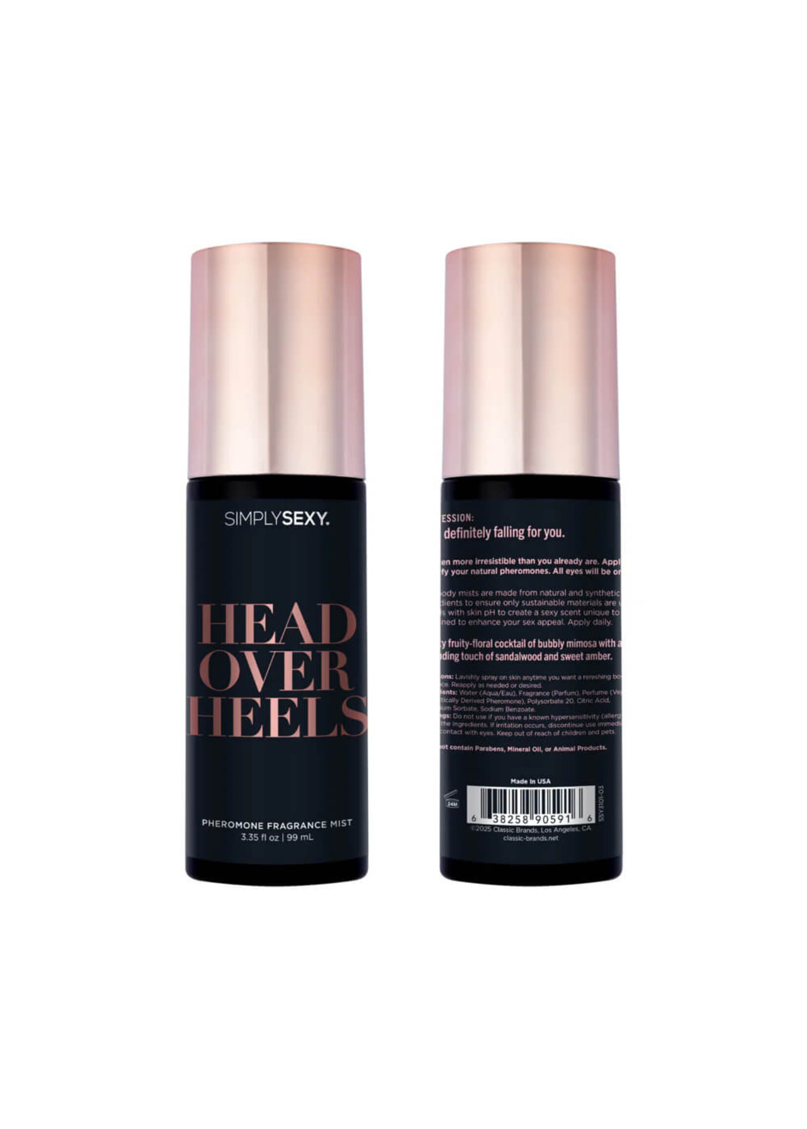 Classic Brands Simply Sexy Pheromone Body Mist - Head Over Heels