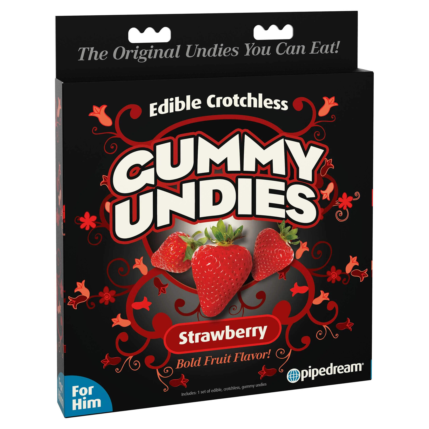 Pipedream Edible Male Gummy Undies Strawberry