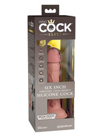 King Cock Elite 6" Vibrating Silicone Dual Density Cock