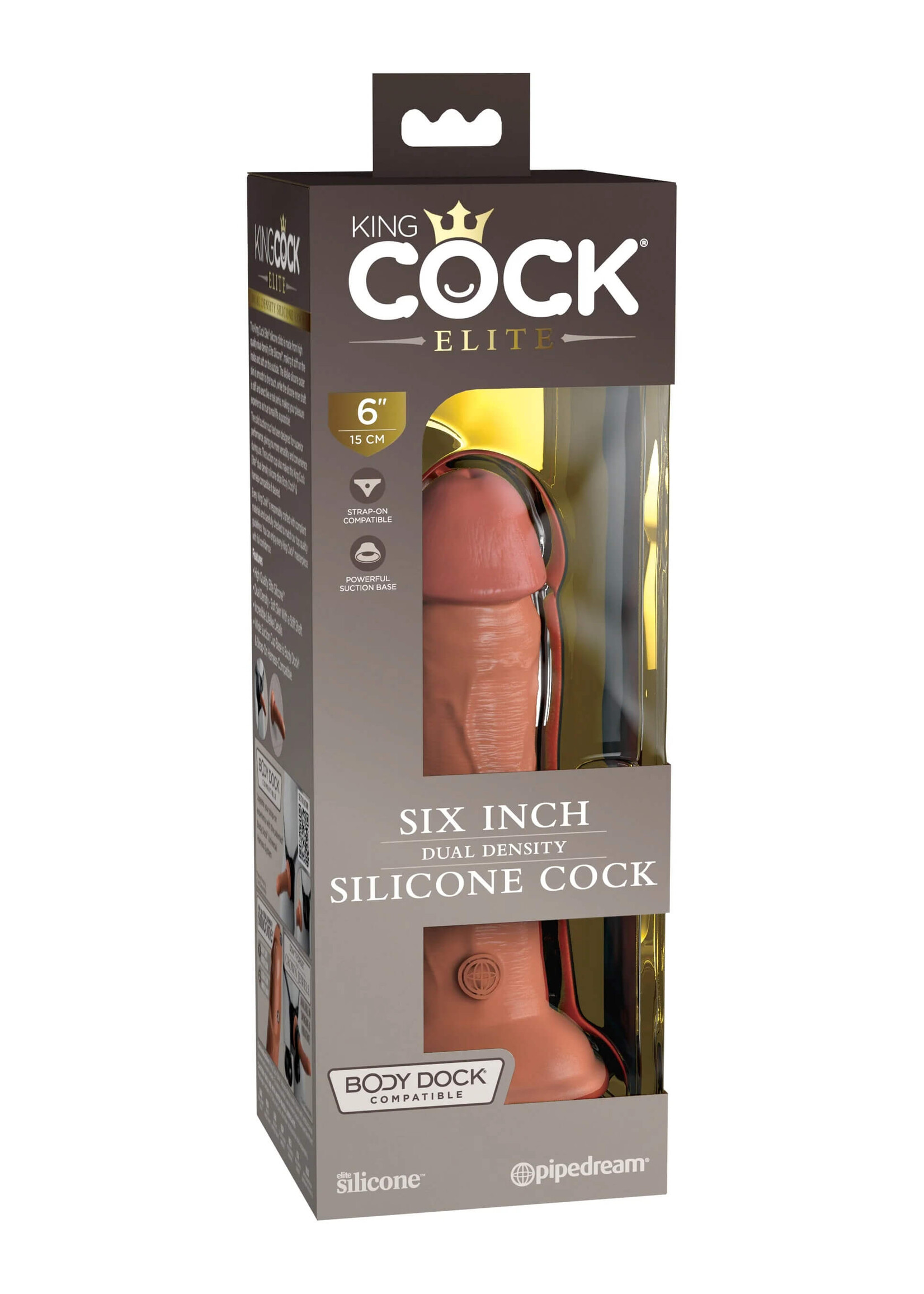 King Cock Elite 6" Silicone Dual Density Cock