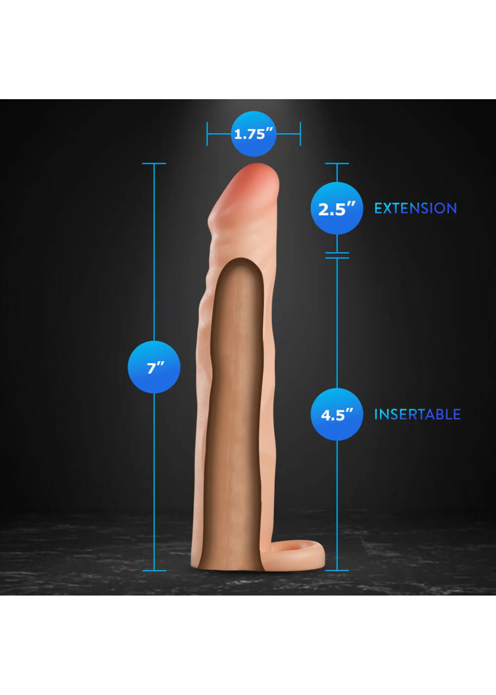 Performance Performance Plus - 2.5 Inch Silicone Penis Xtender - Beige