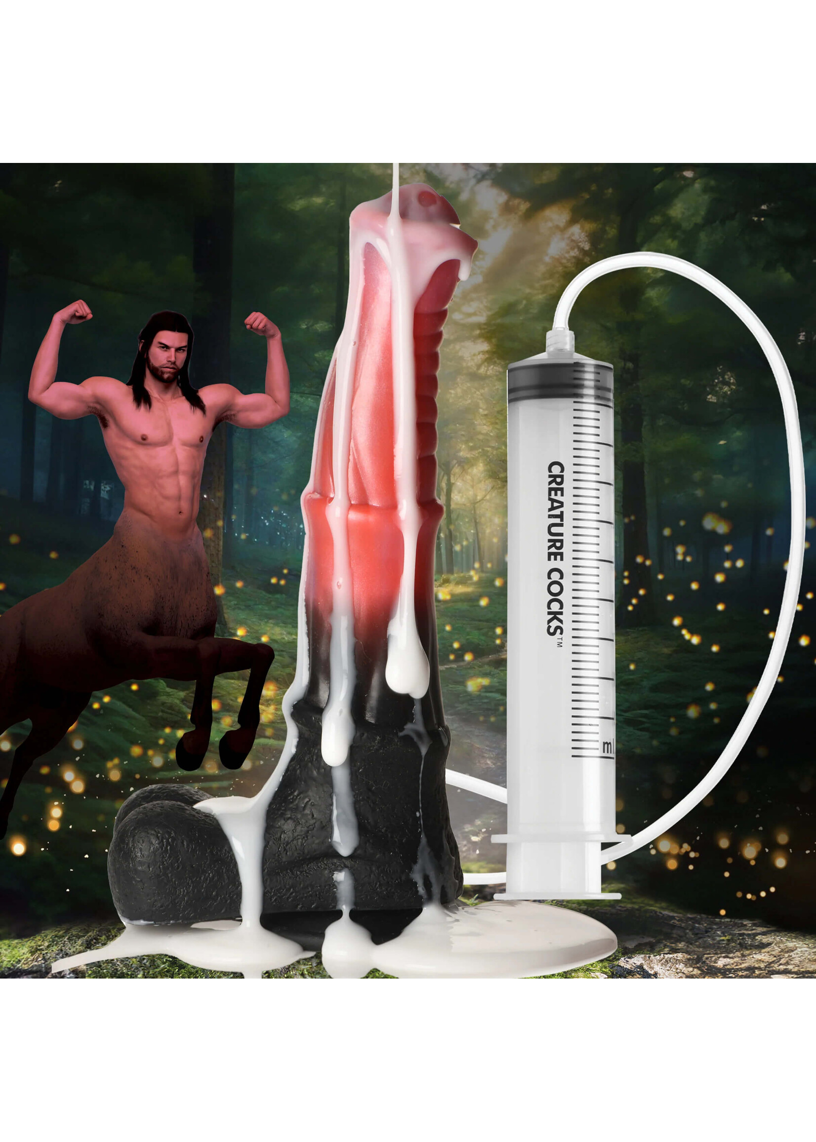 Creature Cocks Centaur Explosion Squirting Silicone Dildo
