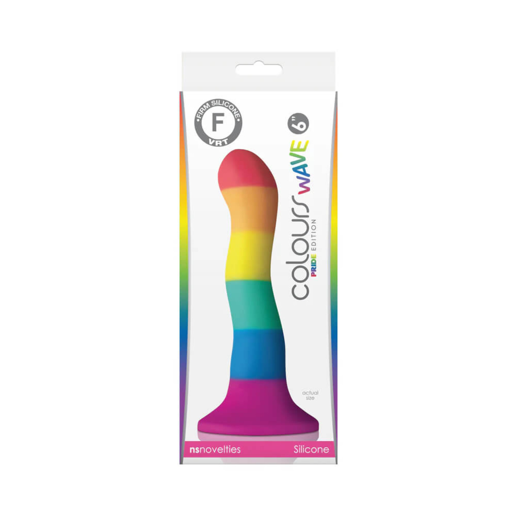 Colours - Pride Edition - 6" Wave Dildo - Rainbow