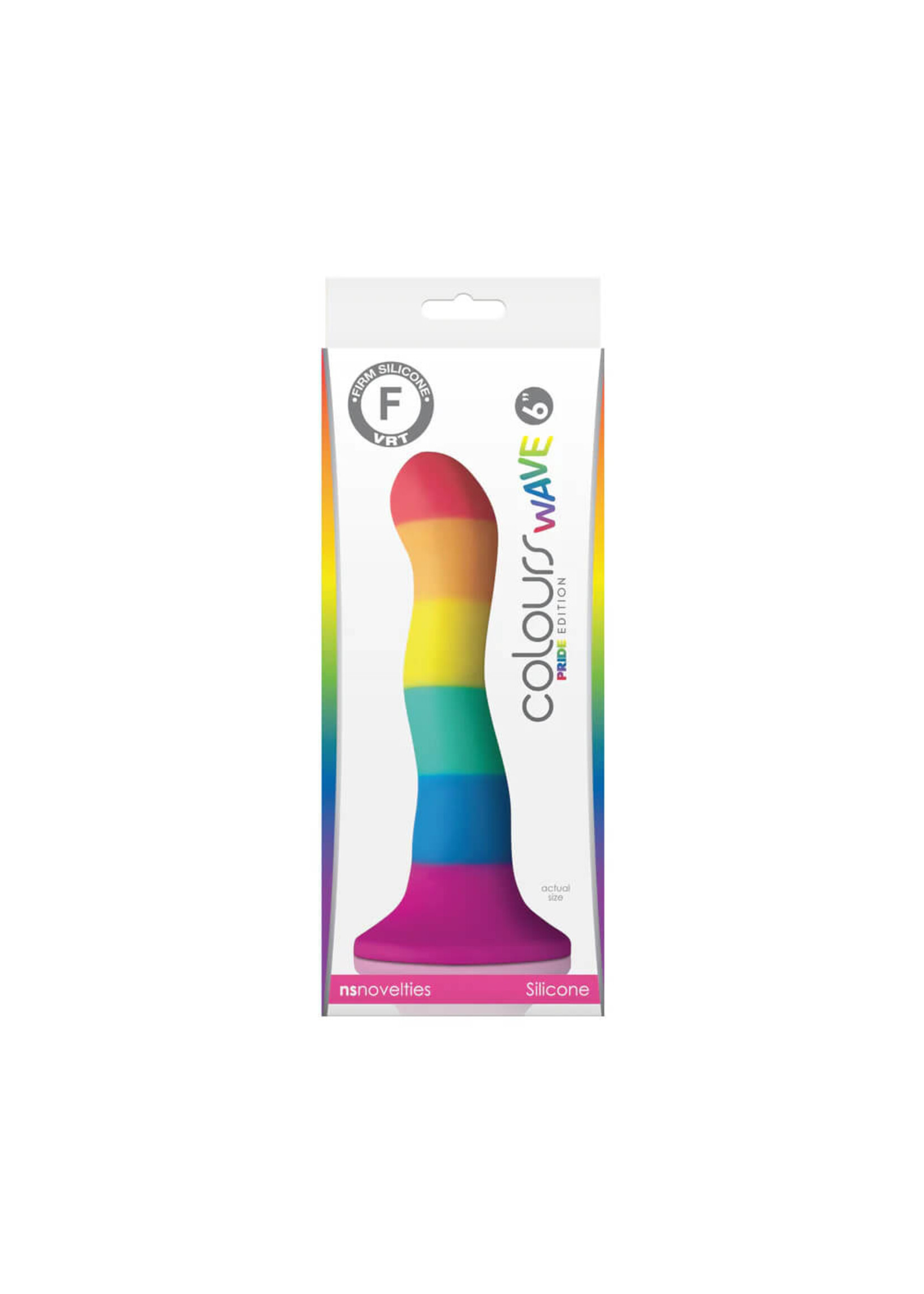 Colours - Pride Edition - 6" Wave Dildo - Rainbow
