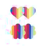 Pretty Pasties Pretty Pasties - Pride Heart & Flower - Rainbow - 2 Pair