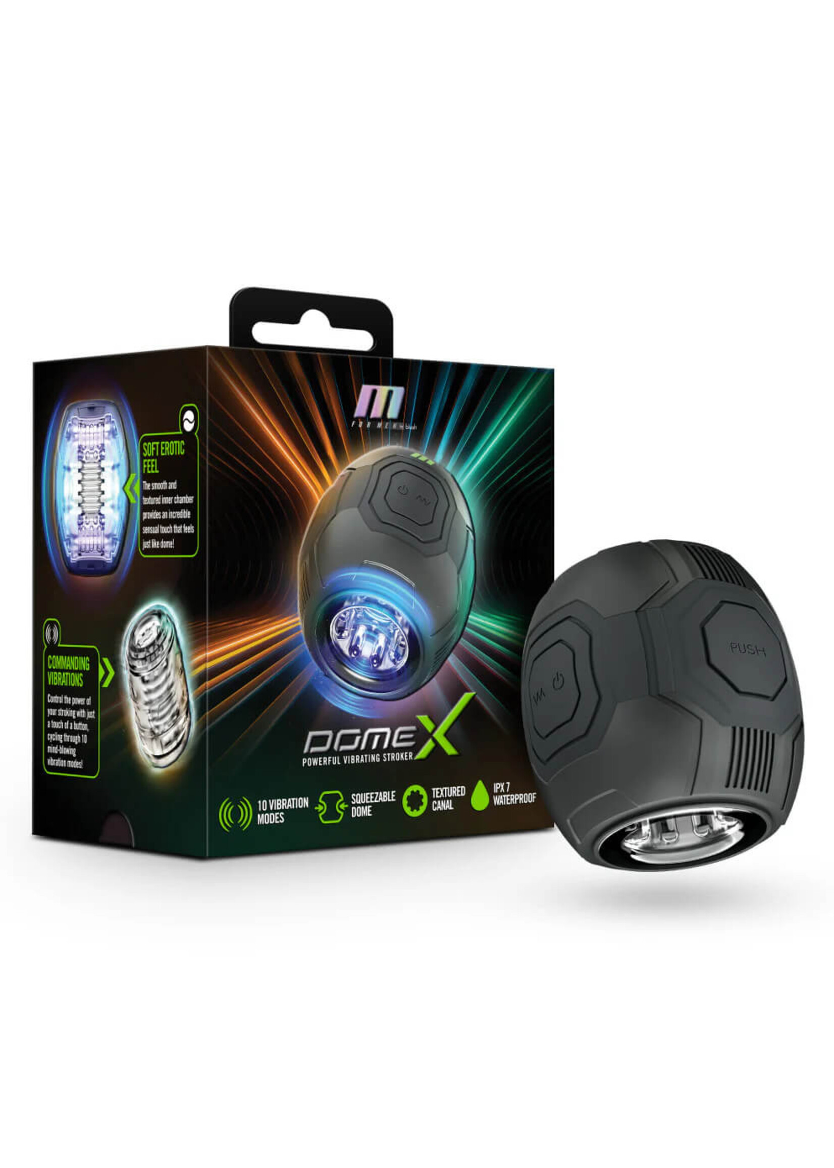 M for Men M for Men - Dome X - Vibrating Masturbator - Black