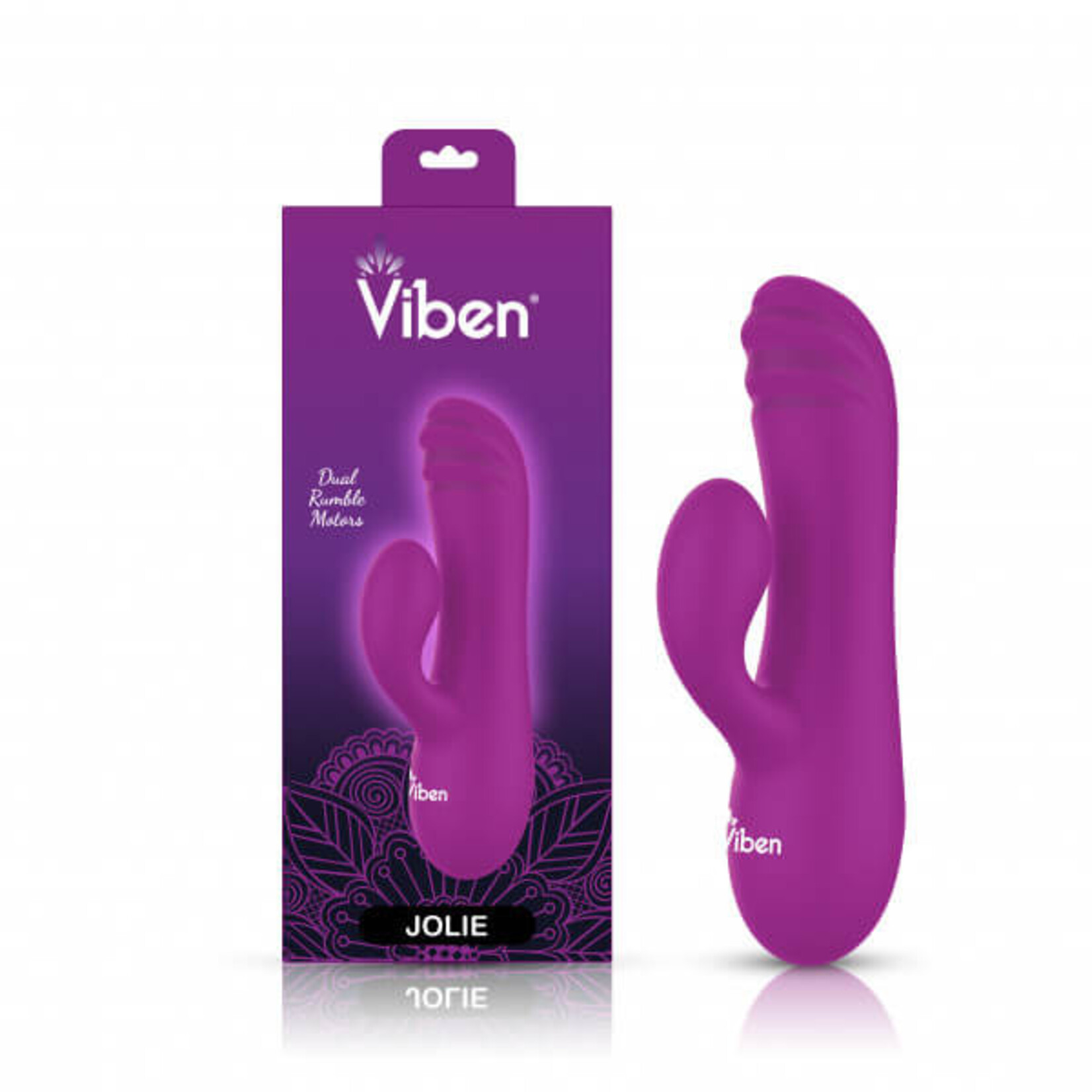 Viben Jolie Mini Pleasure Ridges Rabbit Vibe - Berry