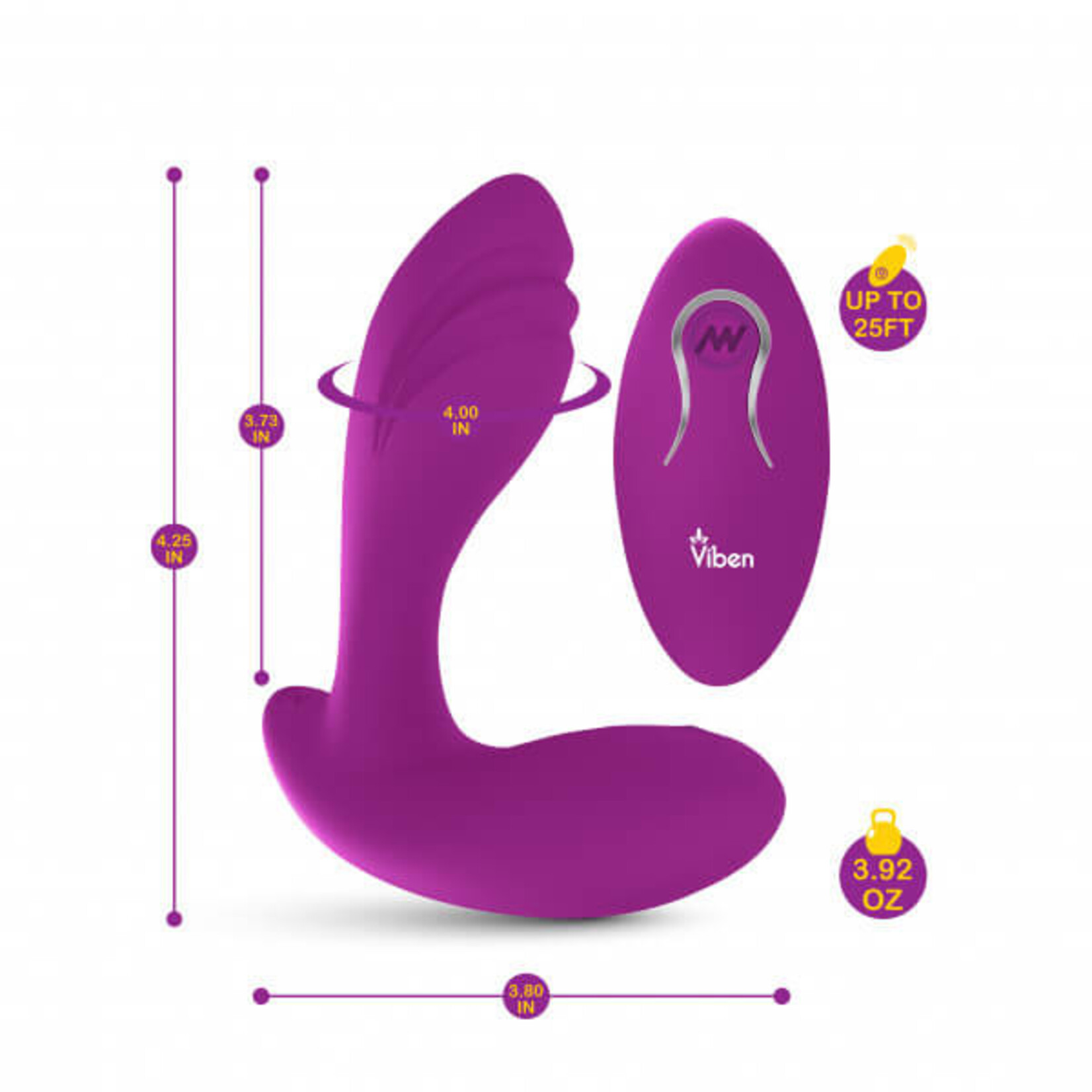 Viben Epiphany - Berry - Rollerball Clitoral Massager
