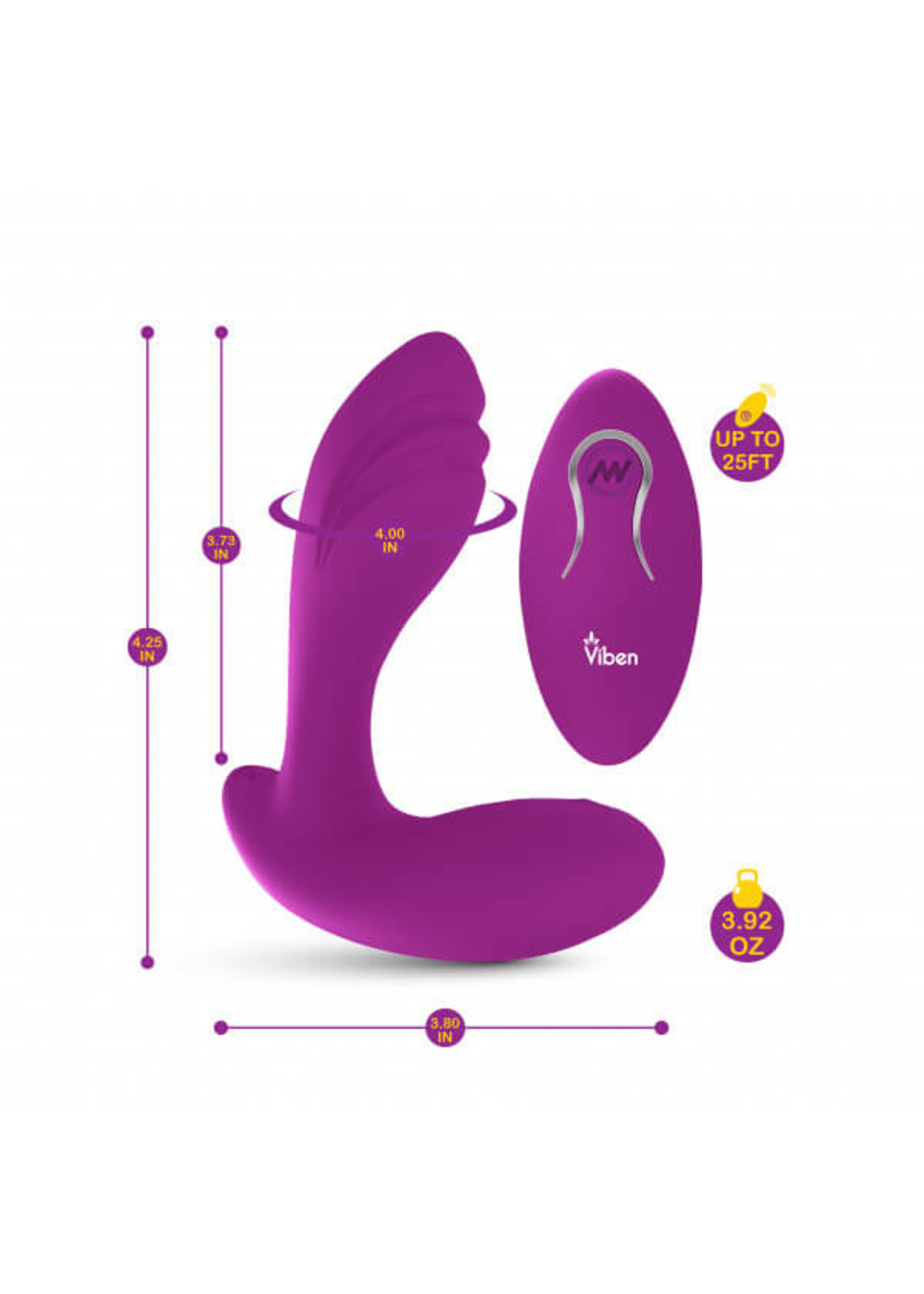 Viben Epiphany - Berry - Rollerball Clitoral Massager