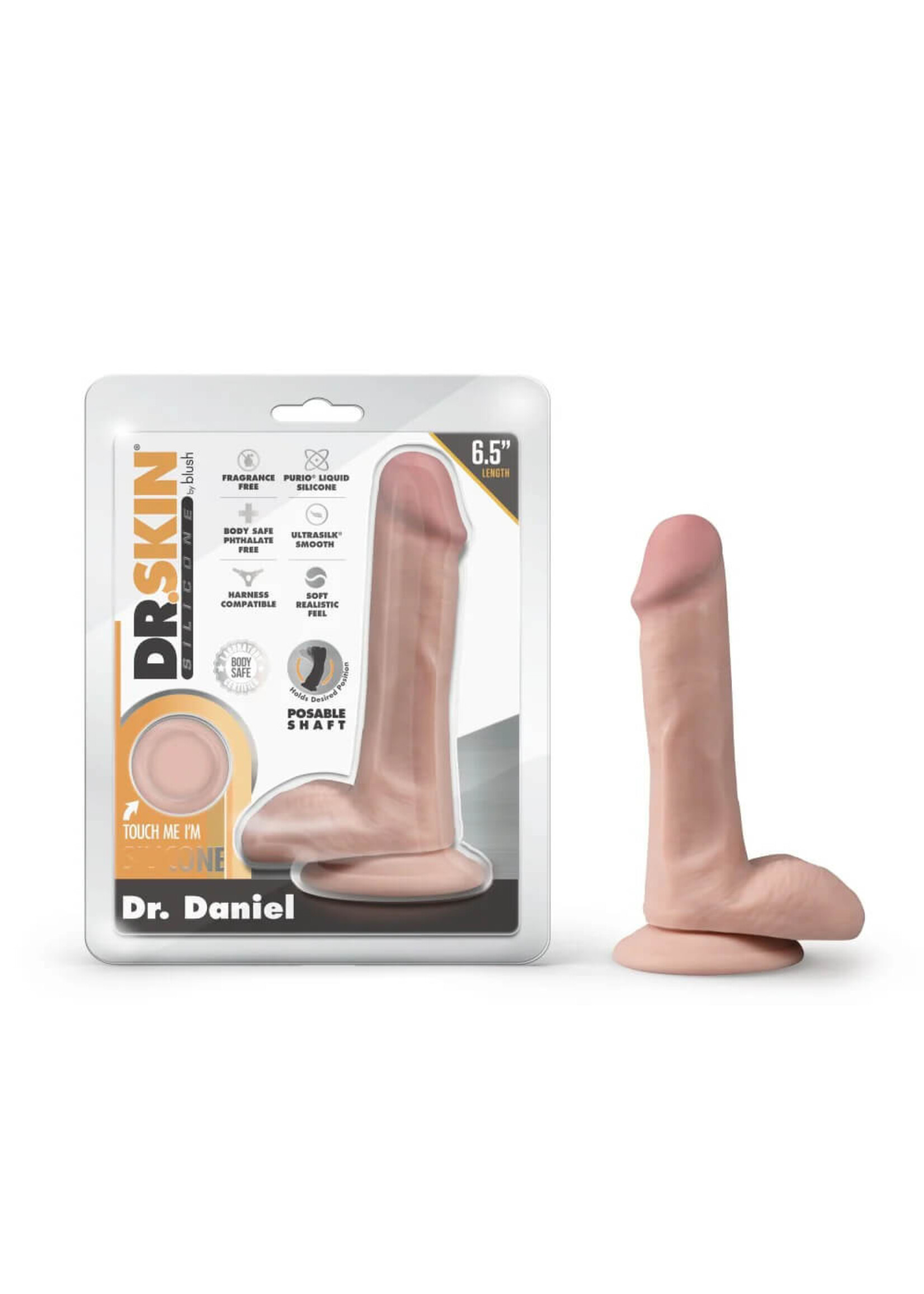 Dr. Skin Dr. Skin Silicone - Dr. Daniel - 6.5 Inch Dildo with Suction Cup - Chocolate