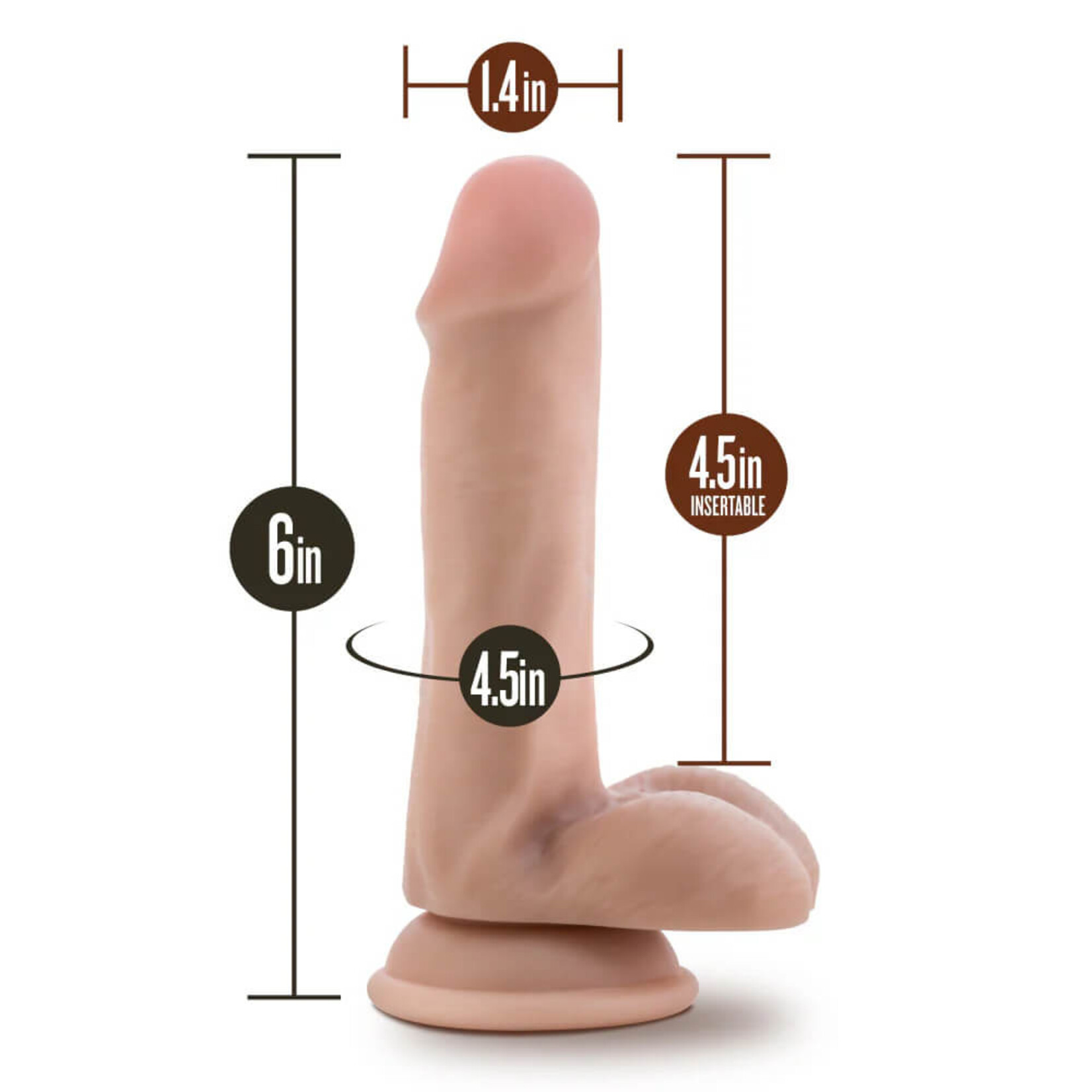 Dr. Skin Dr. Skin Silicone - Dr. Daniel - 6.5 Inch Dildo with Suction Cup - Chocolate