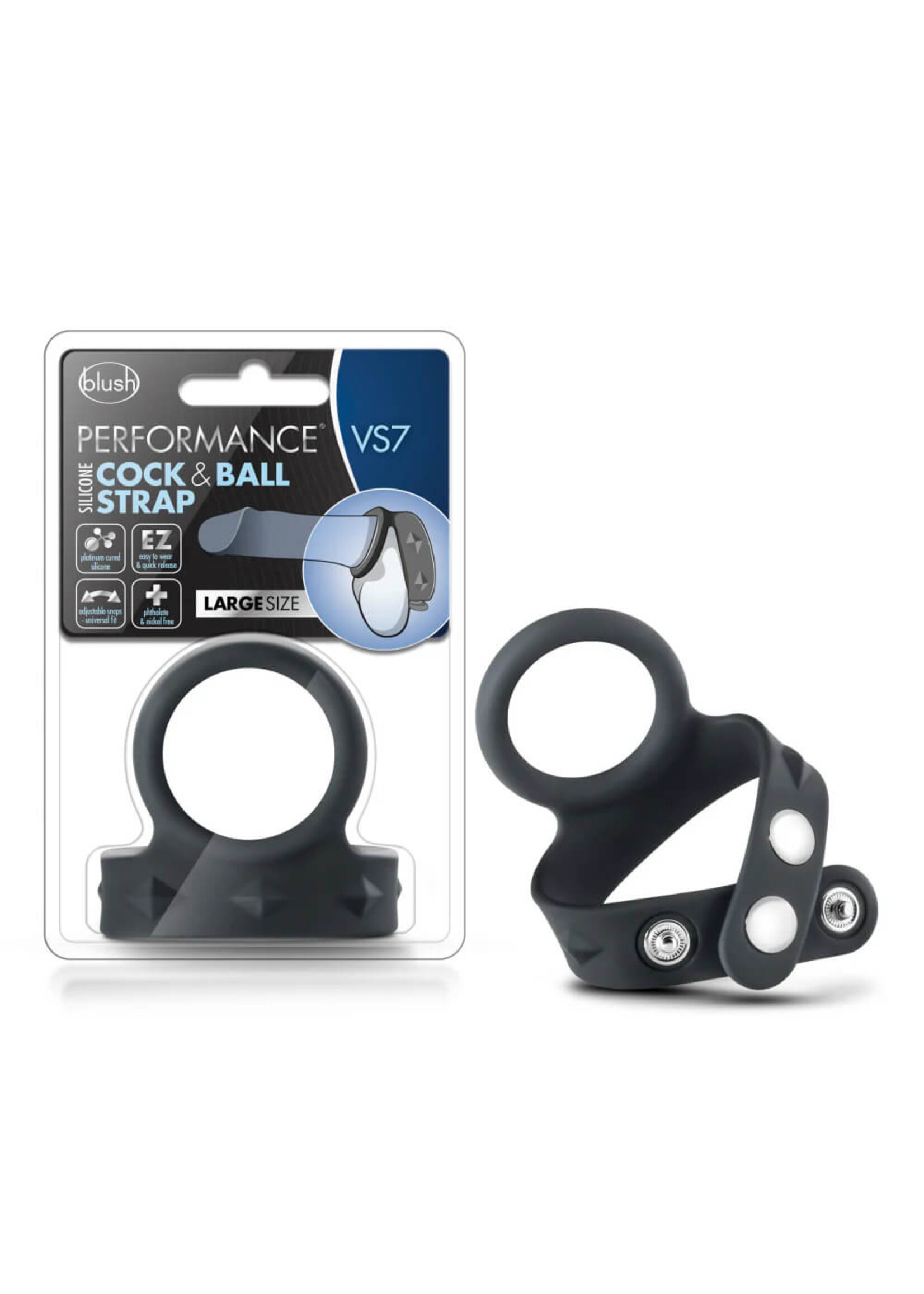 Performance Performance - VS7 - Silicone Cock & Ball Strap Large - Black