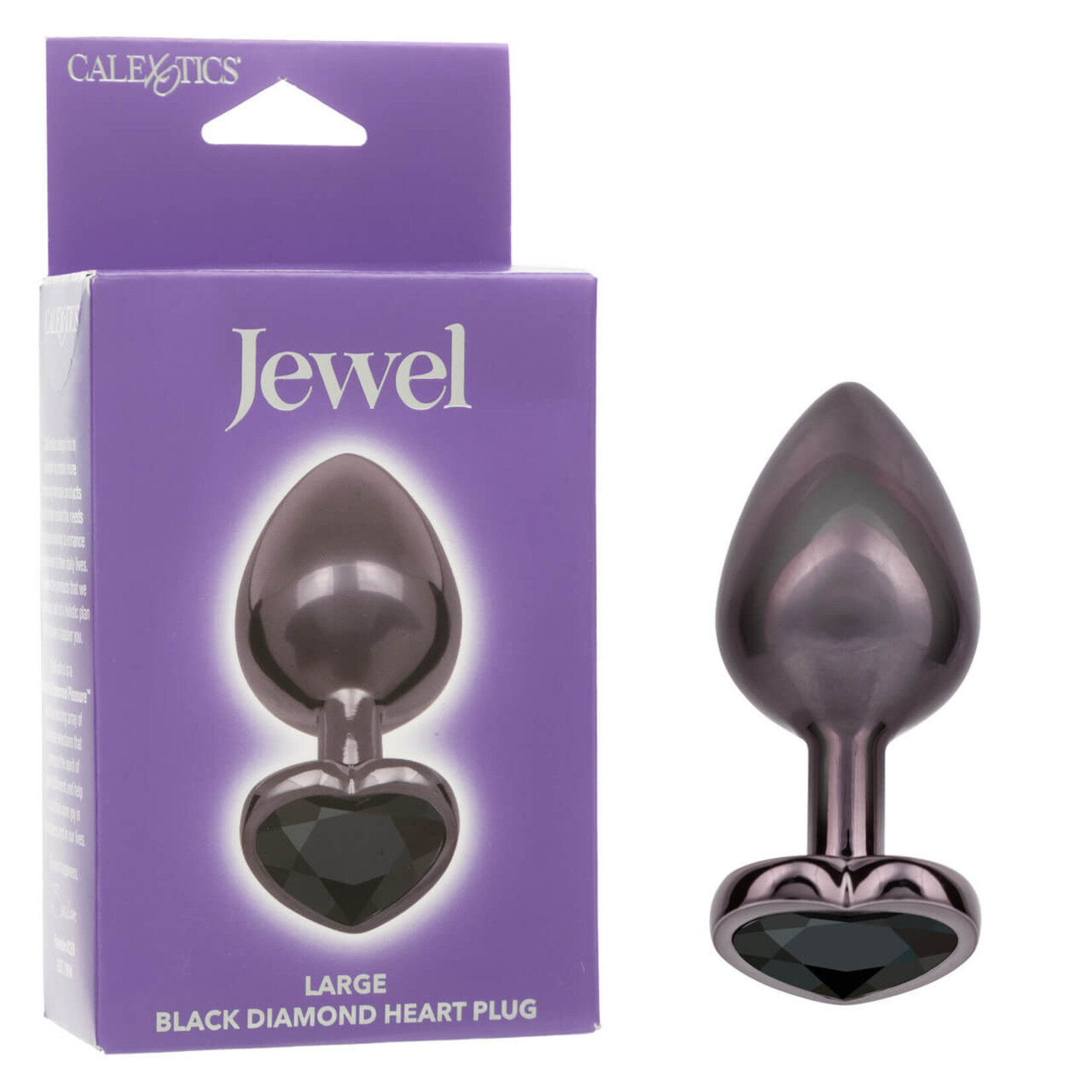 Cal Exotic Novelties Jewel Large Black Diamond Heart Plug