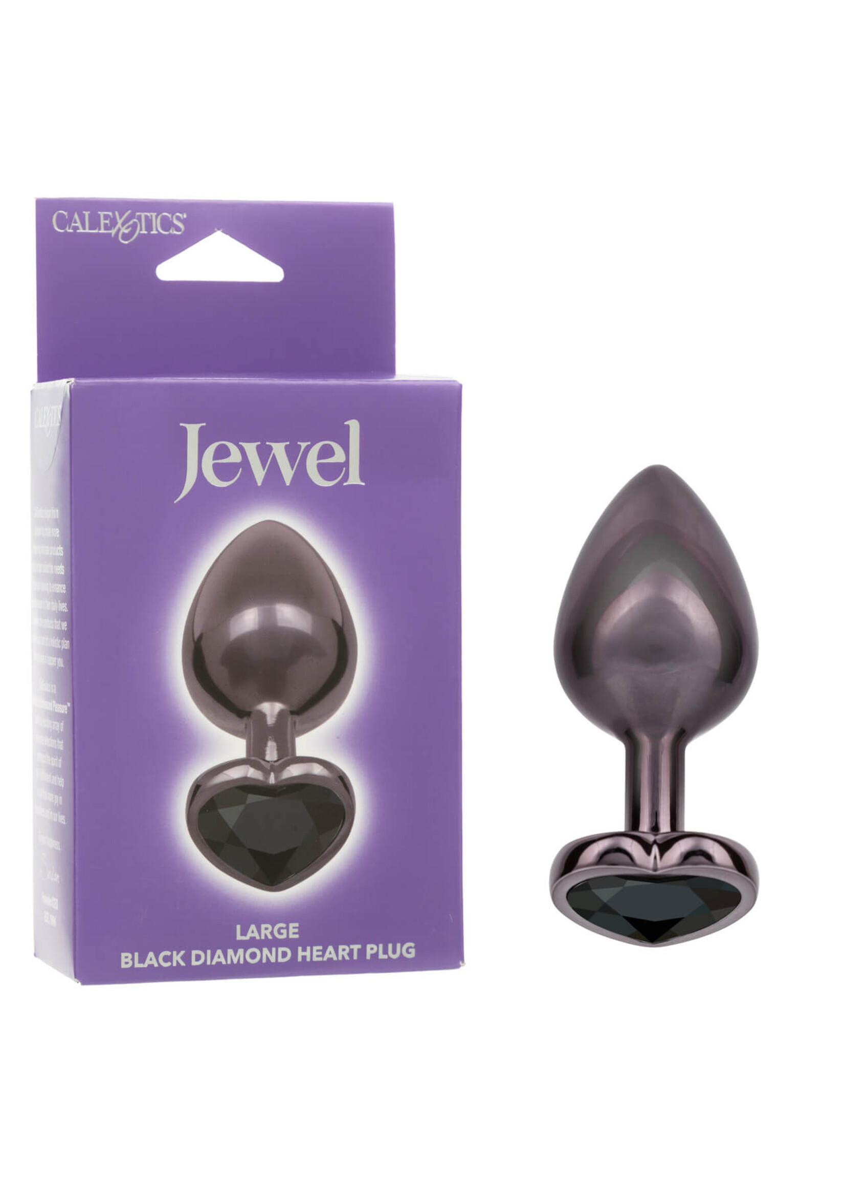 Cal Exotic Novelties Jewel Large Black Diamond Heart Plug