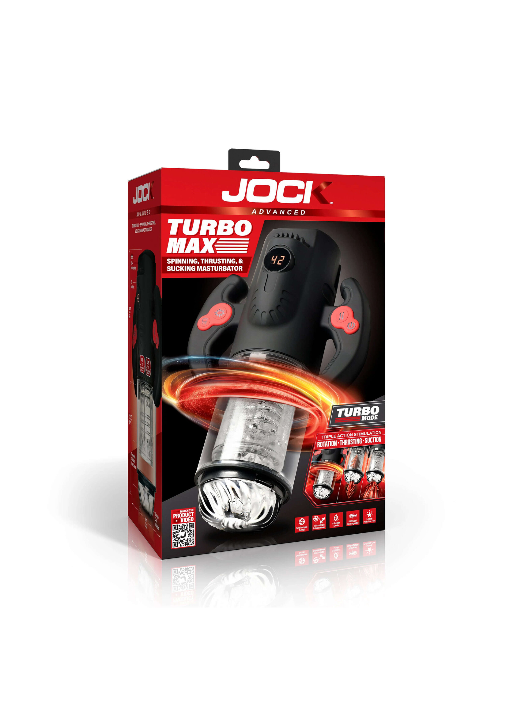 Jock Turbo Max Spinning, Thrusting, & Sucking Masturbator