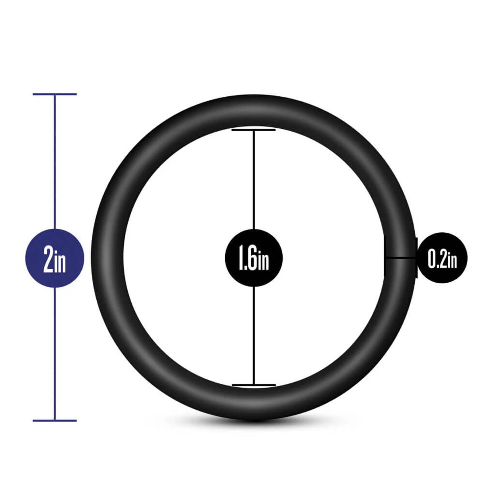 Performance Performance - VS3 Pure Premium Silicone Cock Rings - Large - Black