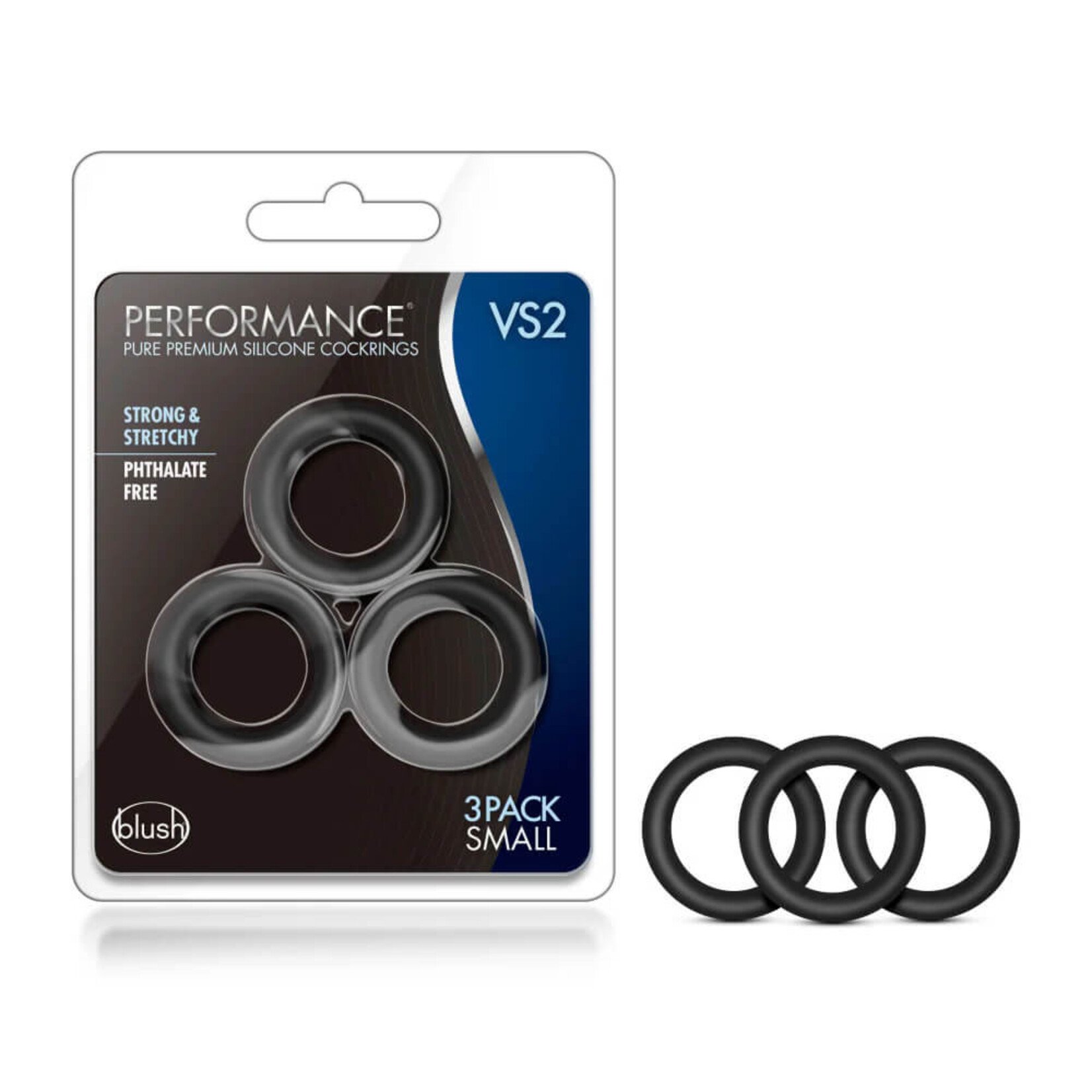 Performance Performance - VS2 Pure Premium Silicone Cock Rings - Small - Black