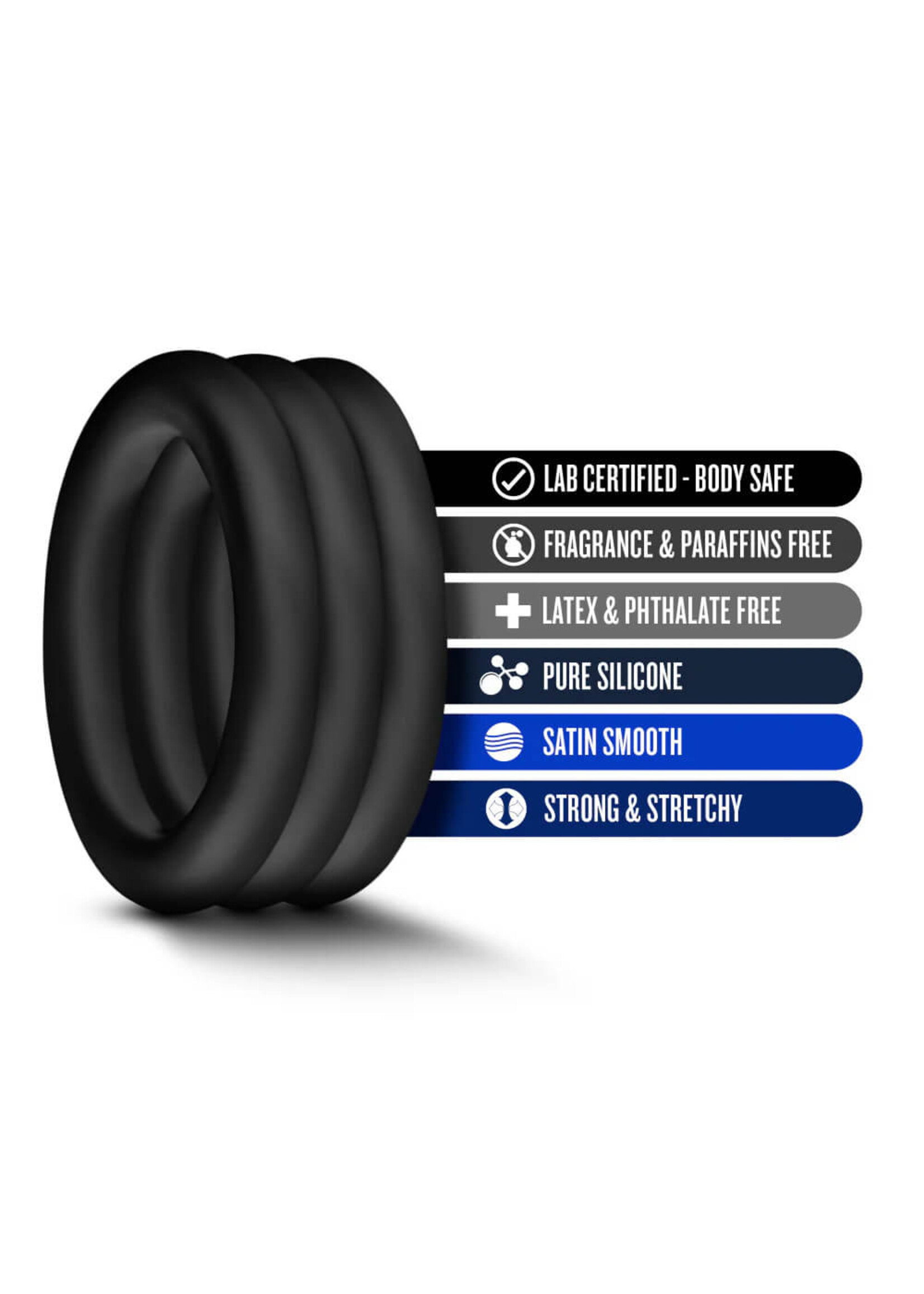 Performance Performance - VS2 Pure Premium Silicone Cock Rings - Small - Black