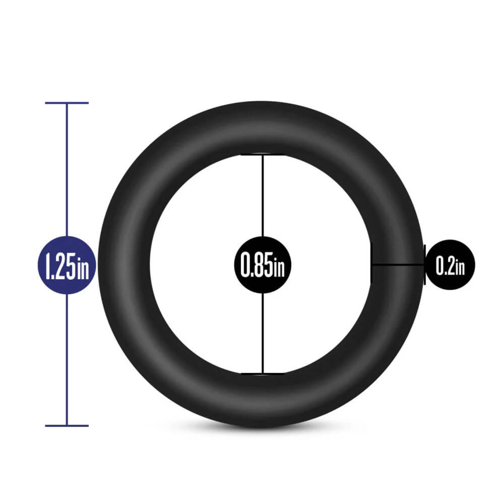 Performance Performance - VS2 Pure Premium Silicone Cock Rings - Small - Black