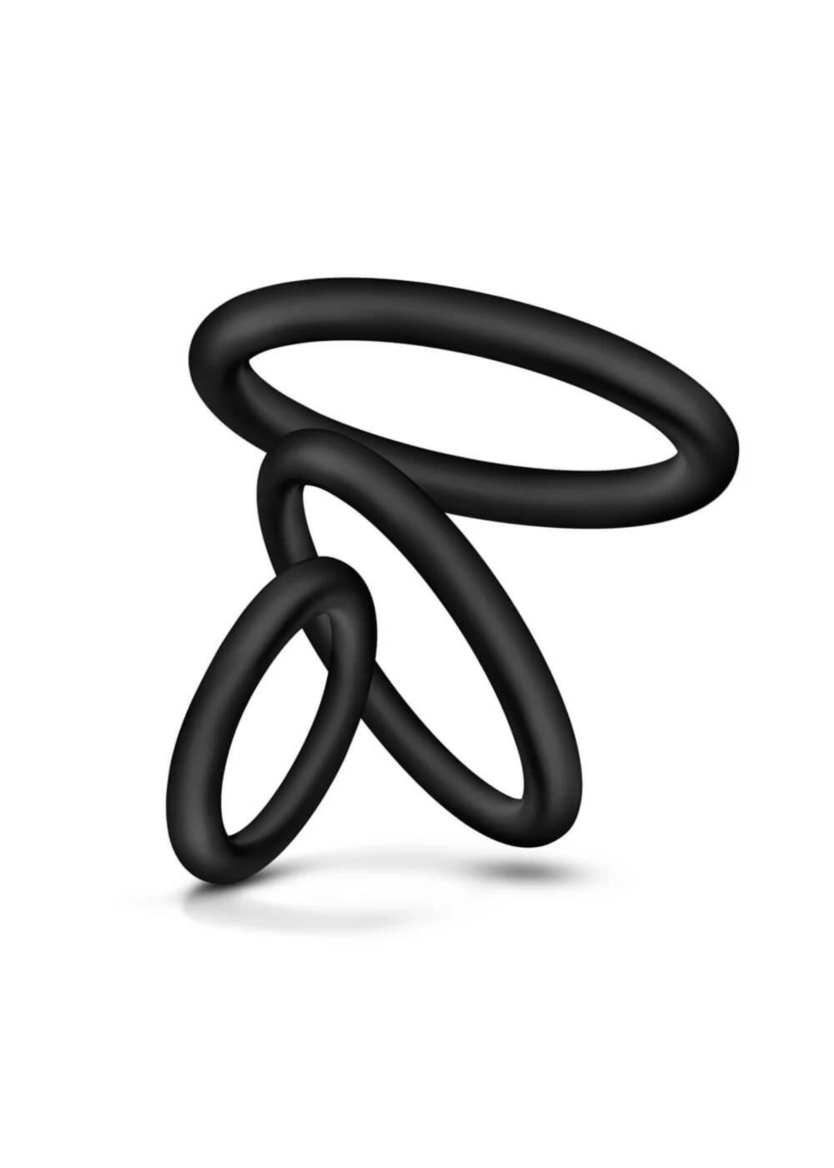 Performance Performance - VS4 Pure Premium Silicone Cock Ring Set - Black