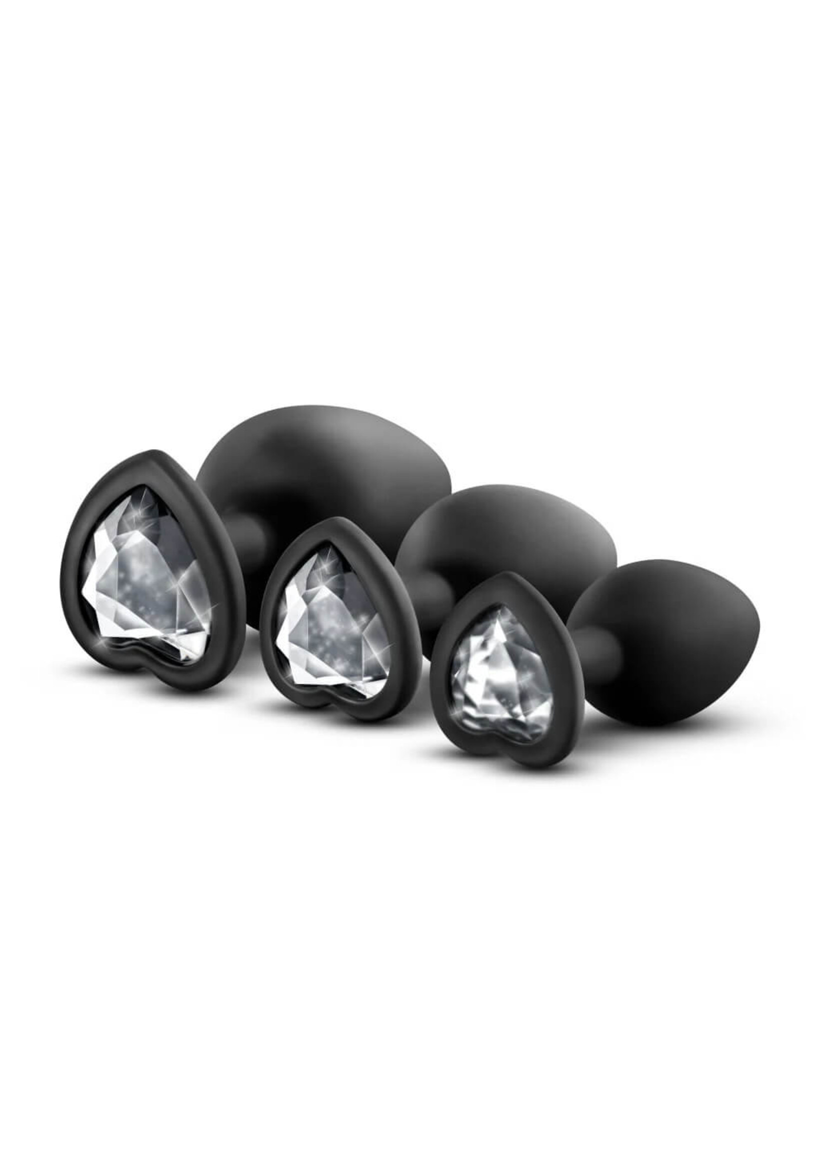 Luxe - Bling Plugs Training Kit - Black With White Gems