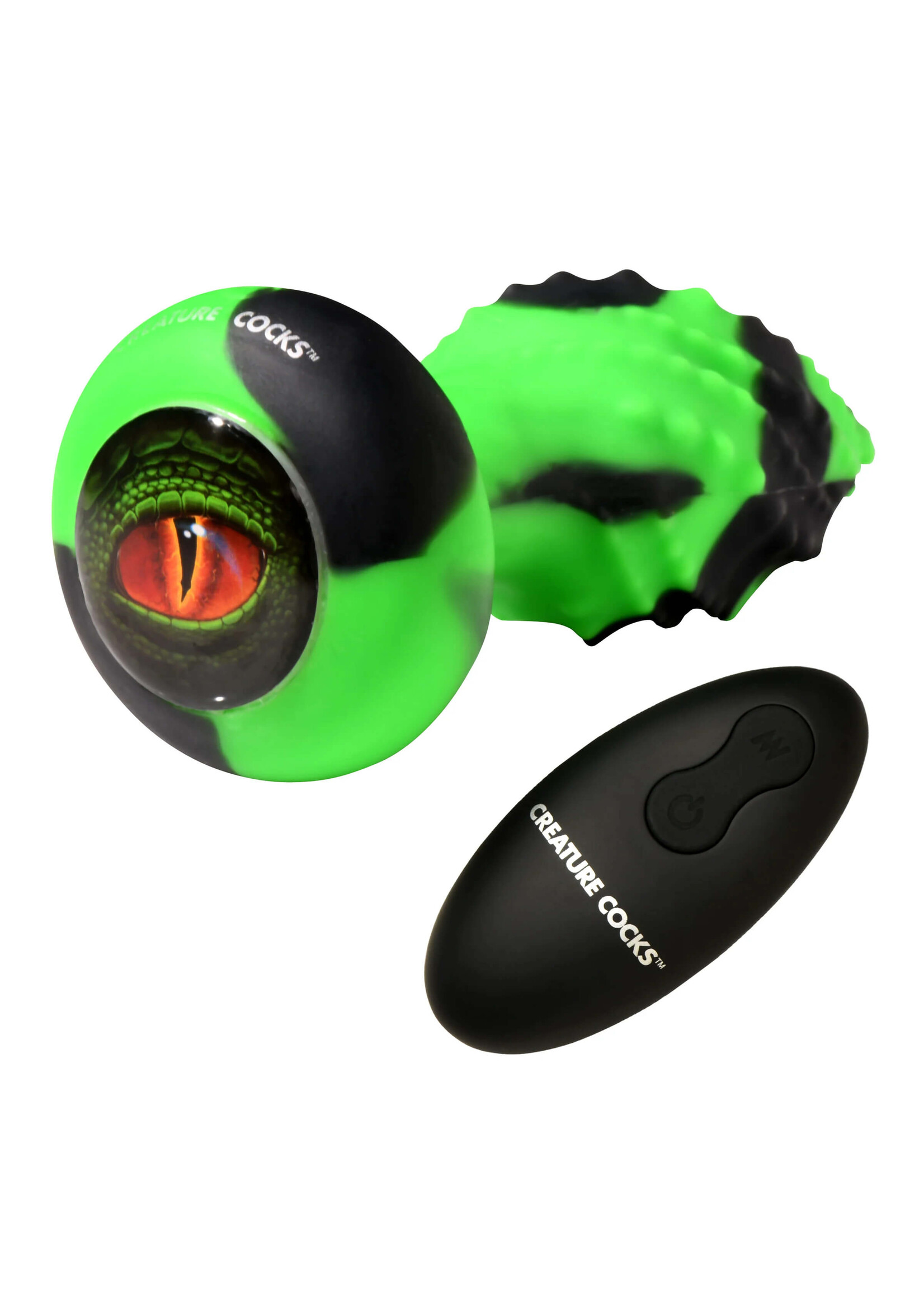 Creature Cocks Eye of the Spawn Vibrating & Squirming Silicone Butt Plug