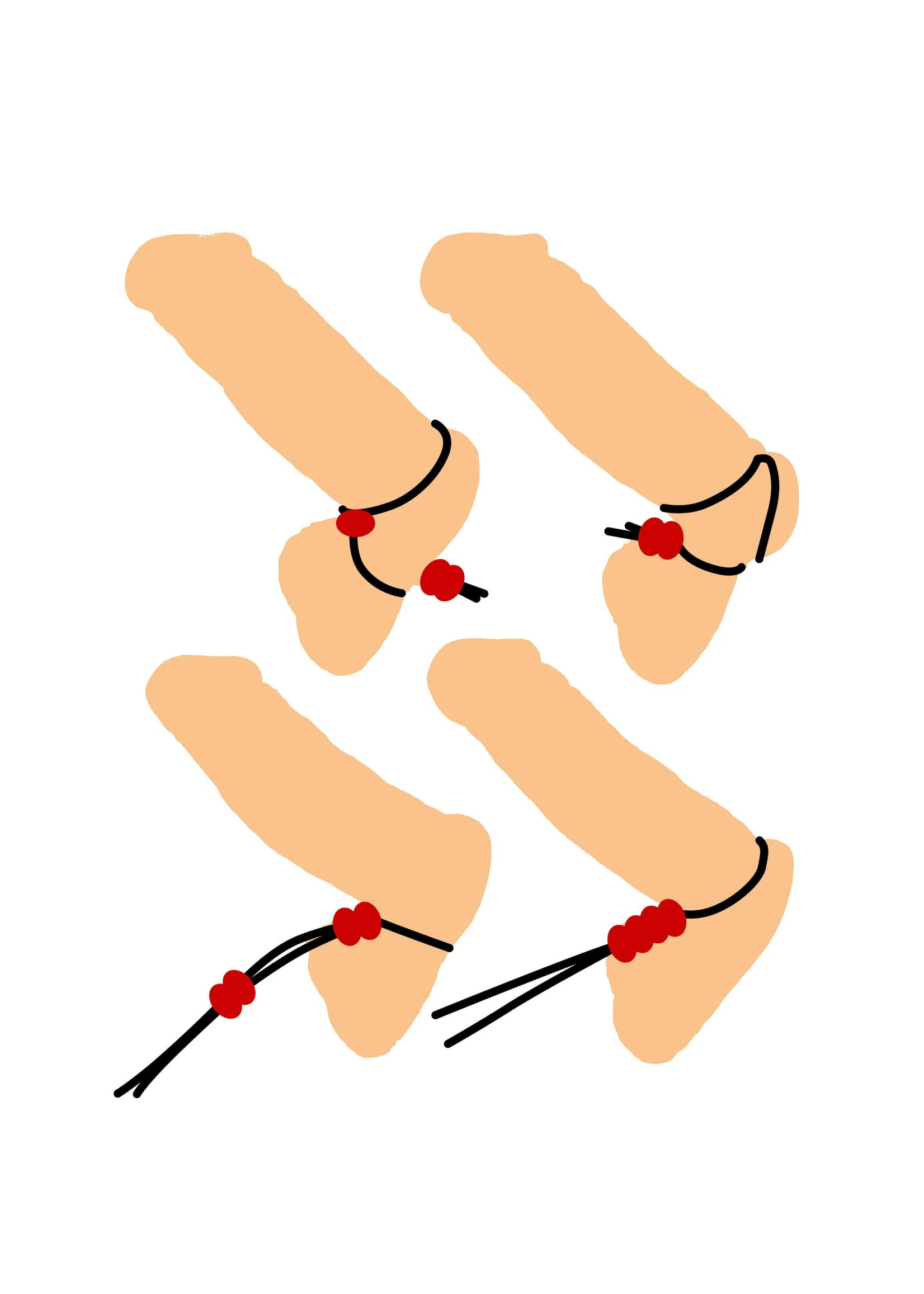 Crimson Tied Bolo Lasso Style Adjustable Cock Ring