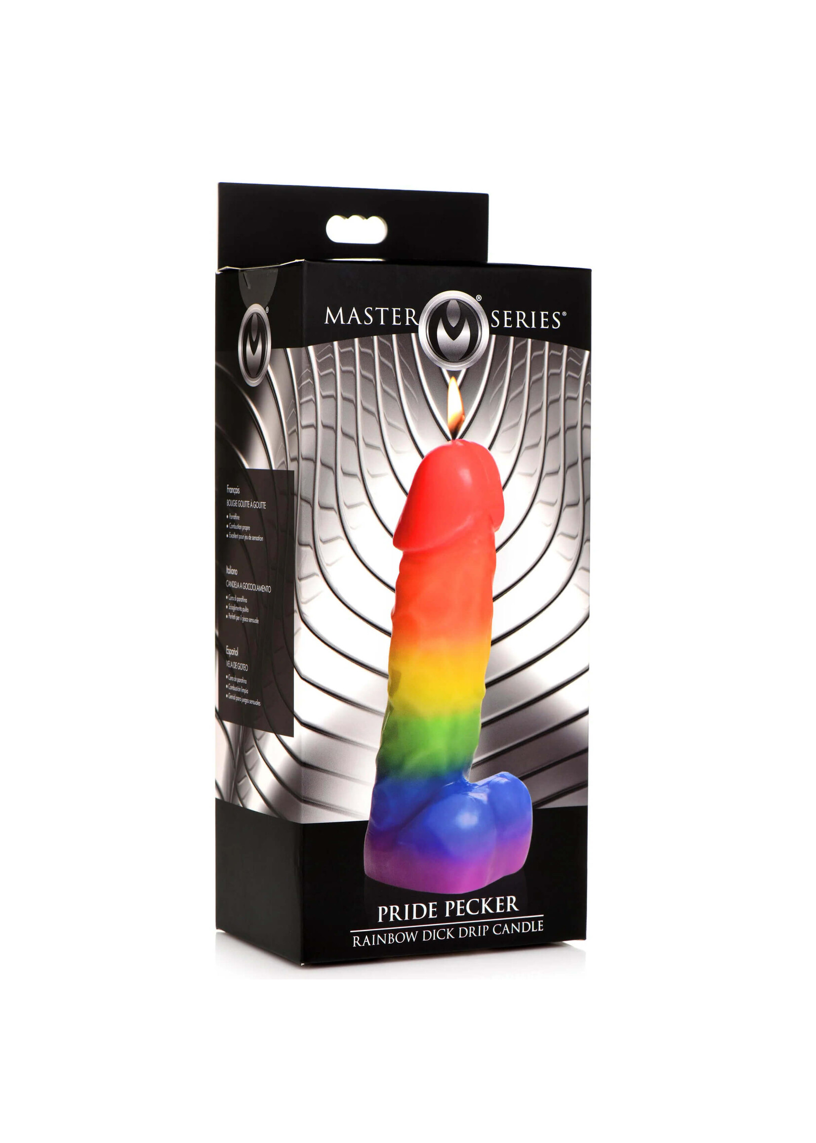 Pride Pecker Rainbow Drip Candle