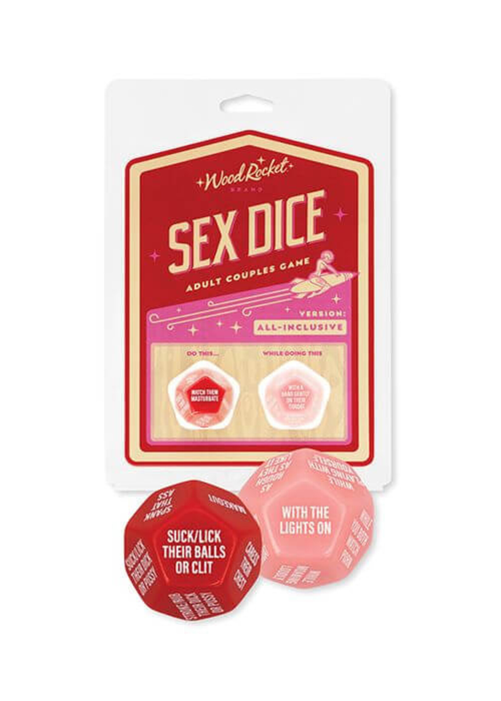 Wood Rocket LLC Wood Rocket Adult Couples Sex Dice Game - Red
